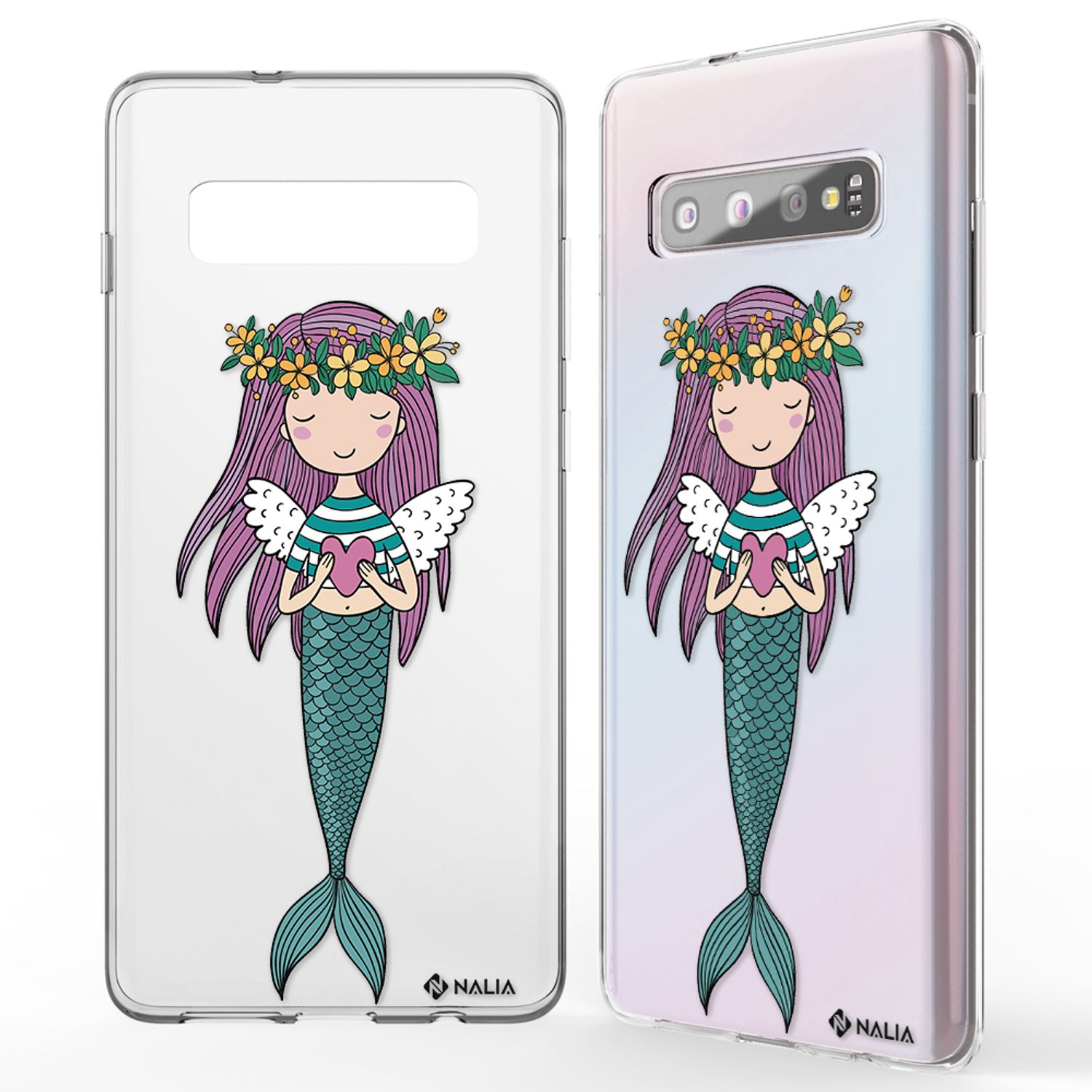 NALIA Handy Hülle für Samsung Galaxy S10, Slim Silikon Hülle Motiv Case Cover Be Cool Pinguin NALIA