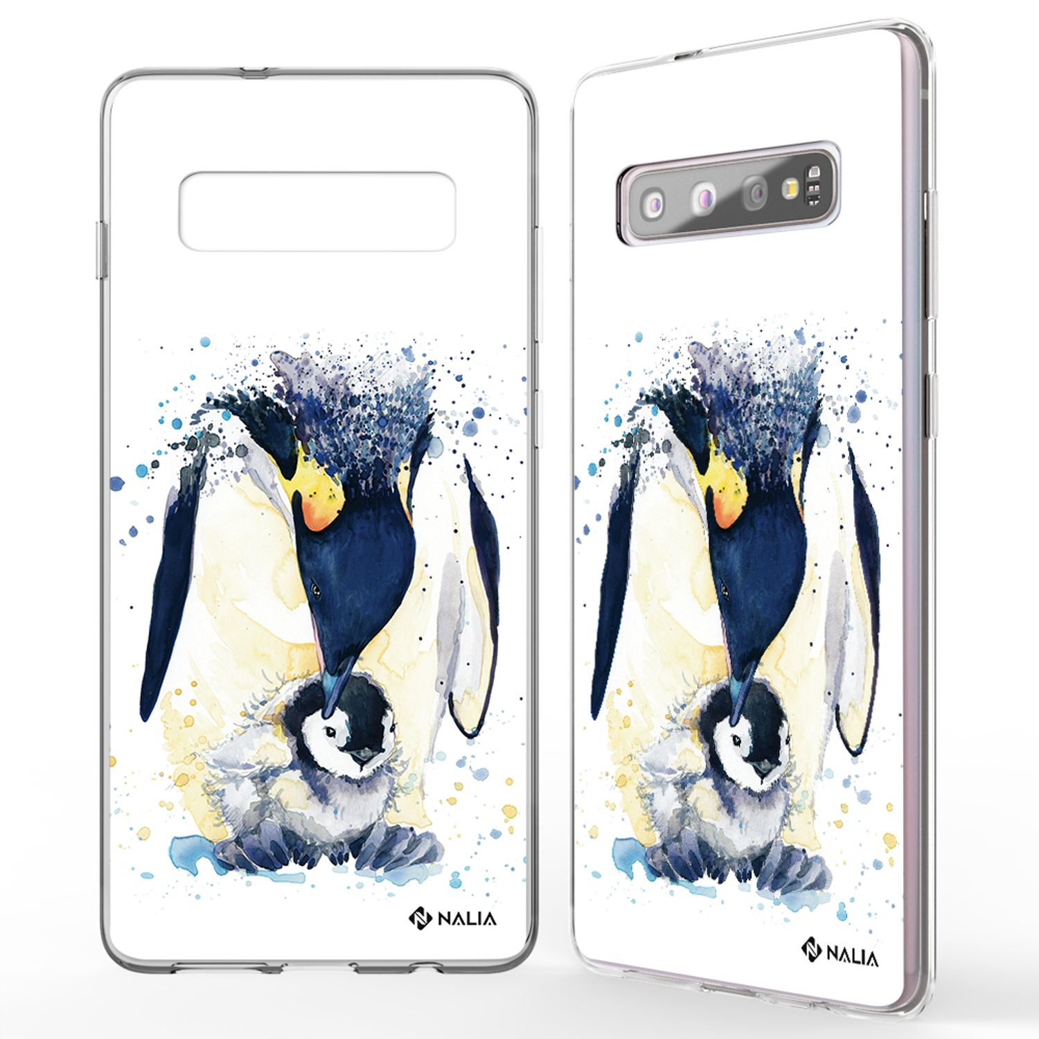 NALIA Handy Hülle für Samsung Galaxy S10, Slim Silikon Hülle Motiv Case Cover Lemur NALIA