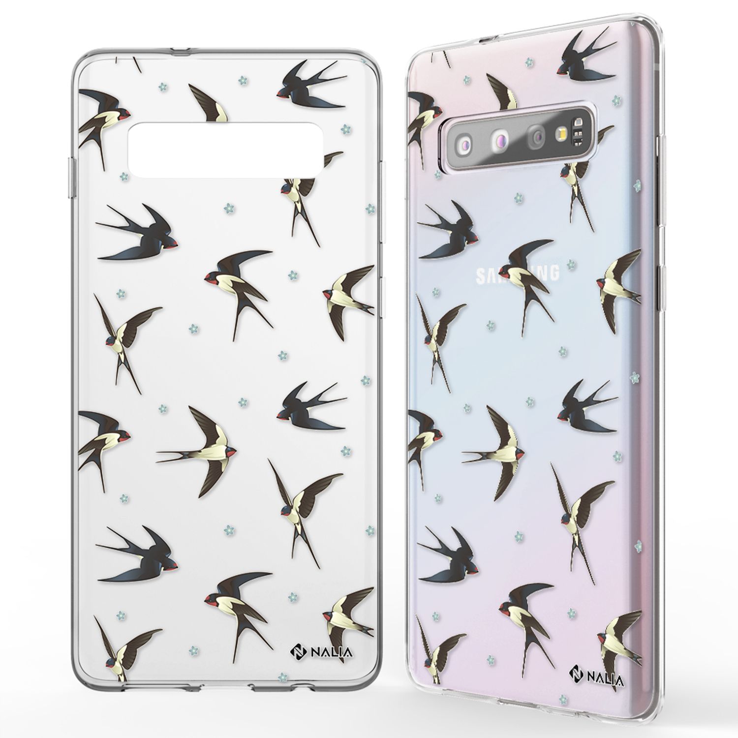 NALIA Handy Hülle für Samsung Galaxy S10, Slim Silikon Hülle Motiv Case Cover NALIA