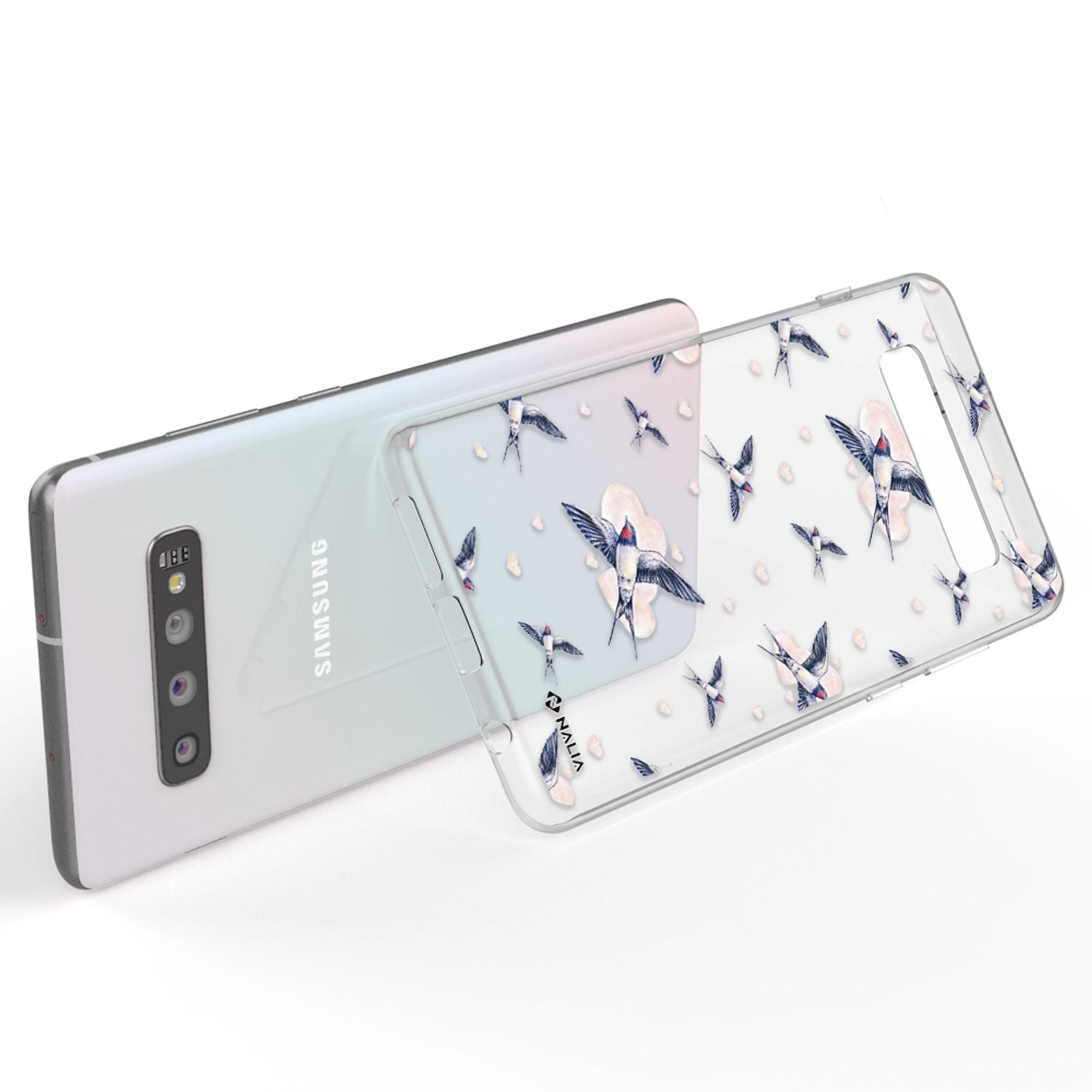 NALIA Handy Hülle für Samsung Galaxy S10, Slim Silikon Hülle Motiv Case Cover Pfau NALIA