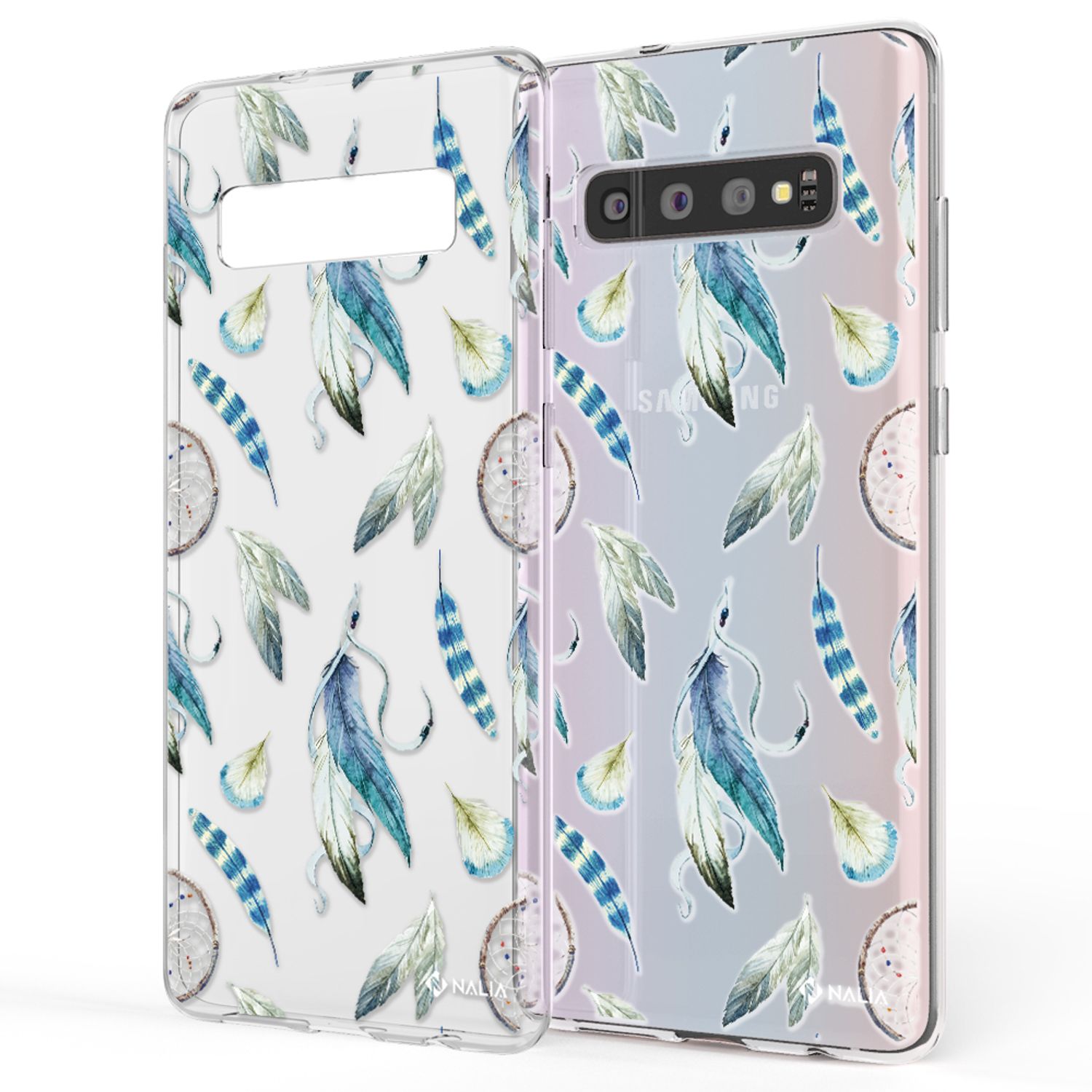 NALIA Handy Hülle für Samsung Galaxy S10, Slim Silikon Hülle Motiv Case Cover Kakadus NALIA