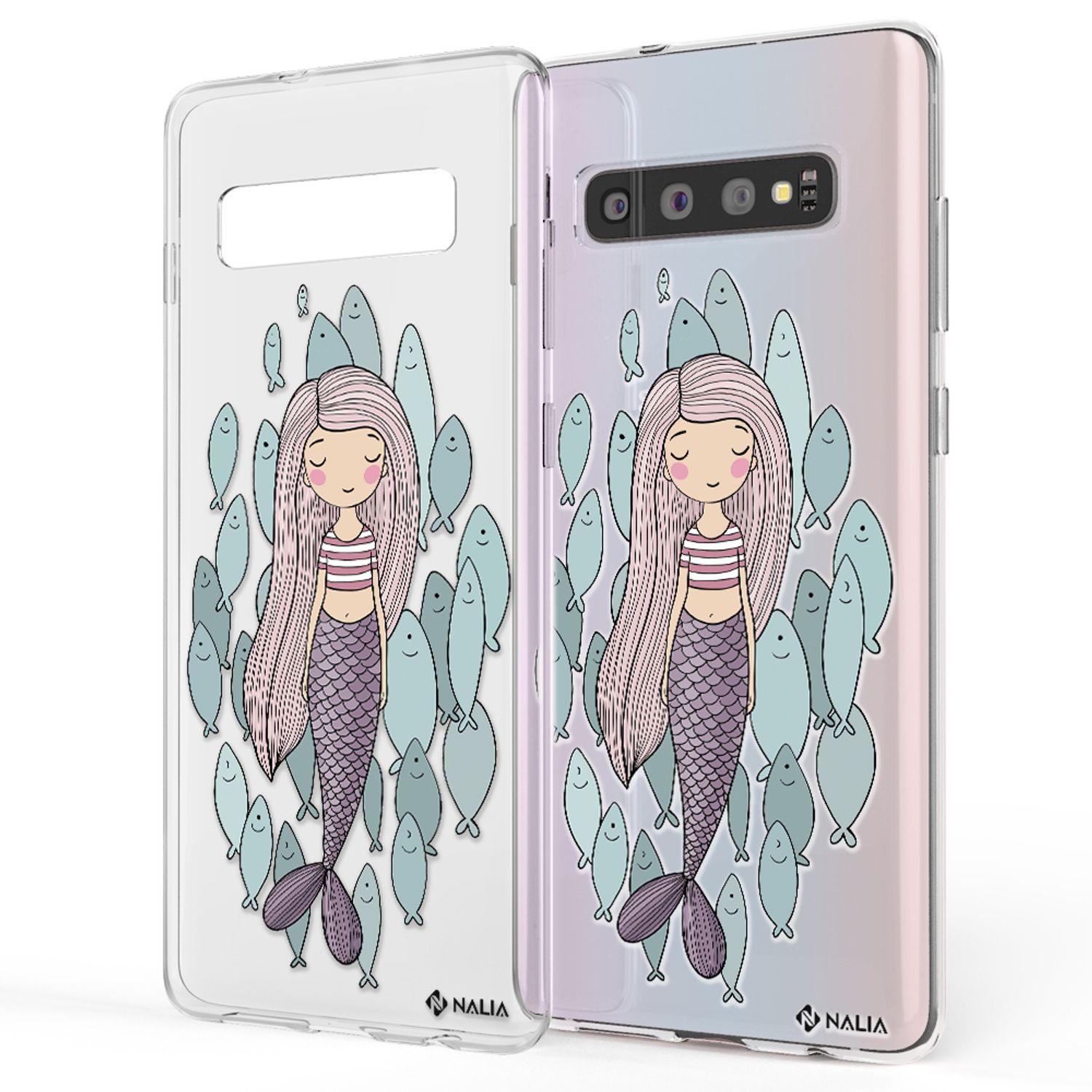 NALIA Handy Hülle für Samsung Galaxy S10, Slim Silikon Hülle Motiv Case Cover Be Cool Pinguin NALIA