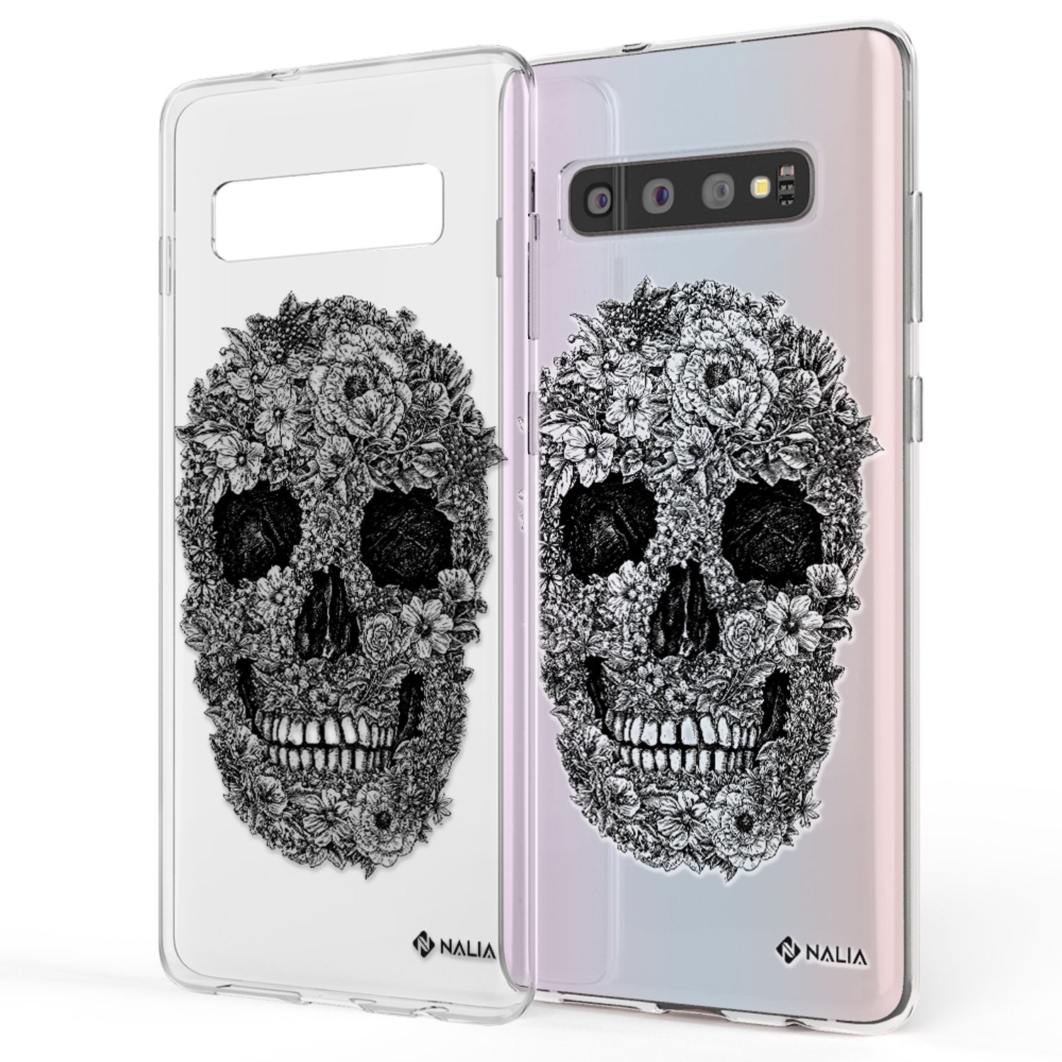 NALIA Handy Hülle für Samsung Galaxy S10, Slim Silikon Hülle Motiv Case Cover Pfau NALIA