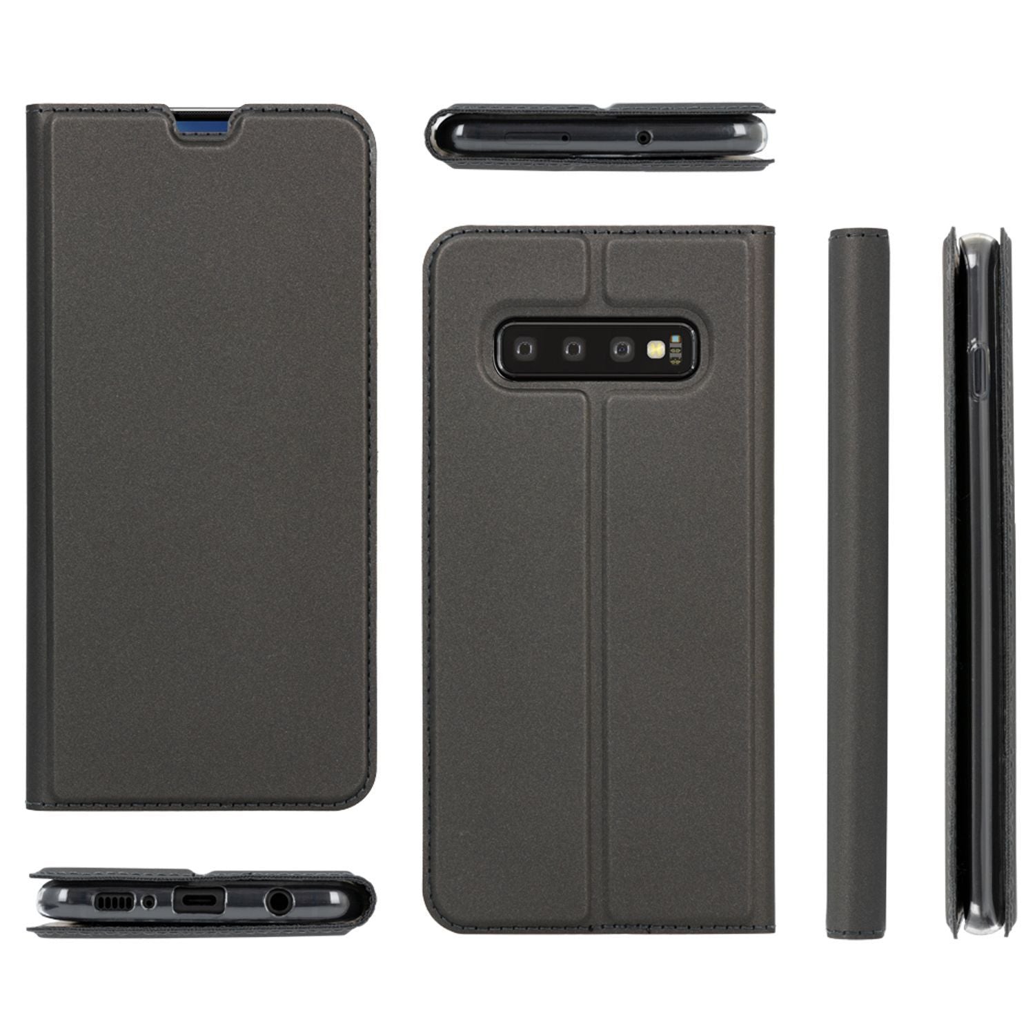 NALIA Lederhülle Samsung Galaxy S10 Klapphülle PU-Leder Bookcase NALIA Protective Hülle