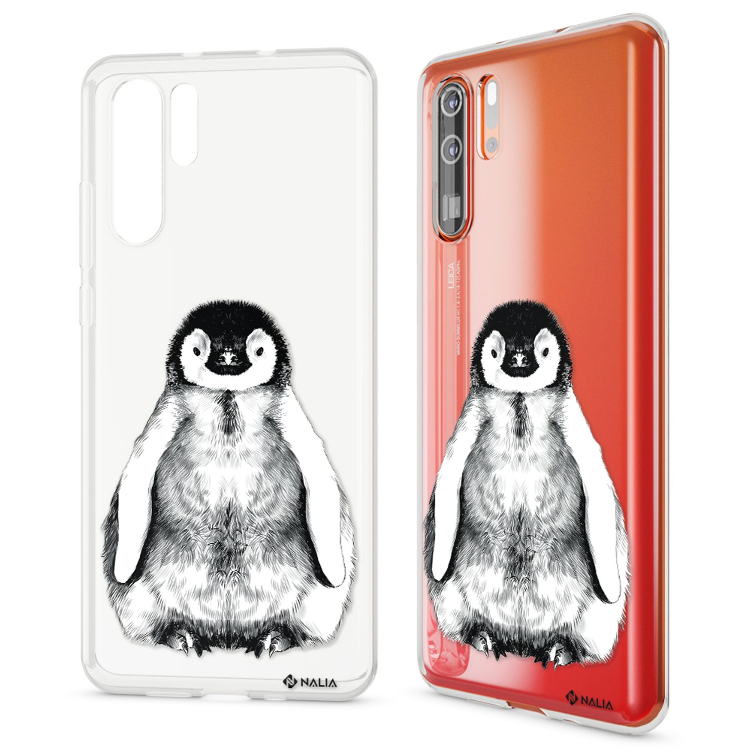 NALIA Hülle für Huawei P30 Pro, Motiv Handyhülle Slim Silikon Case Crystal Cover Meerjungfrau Grün NALIA