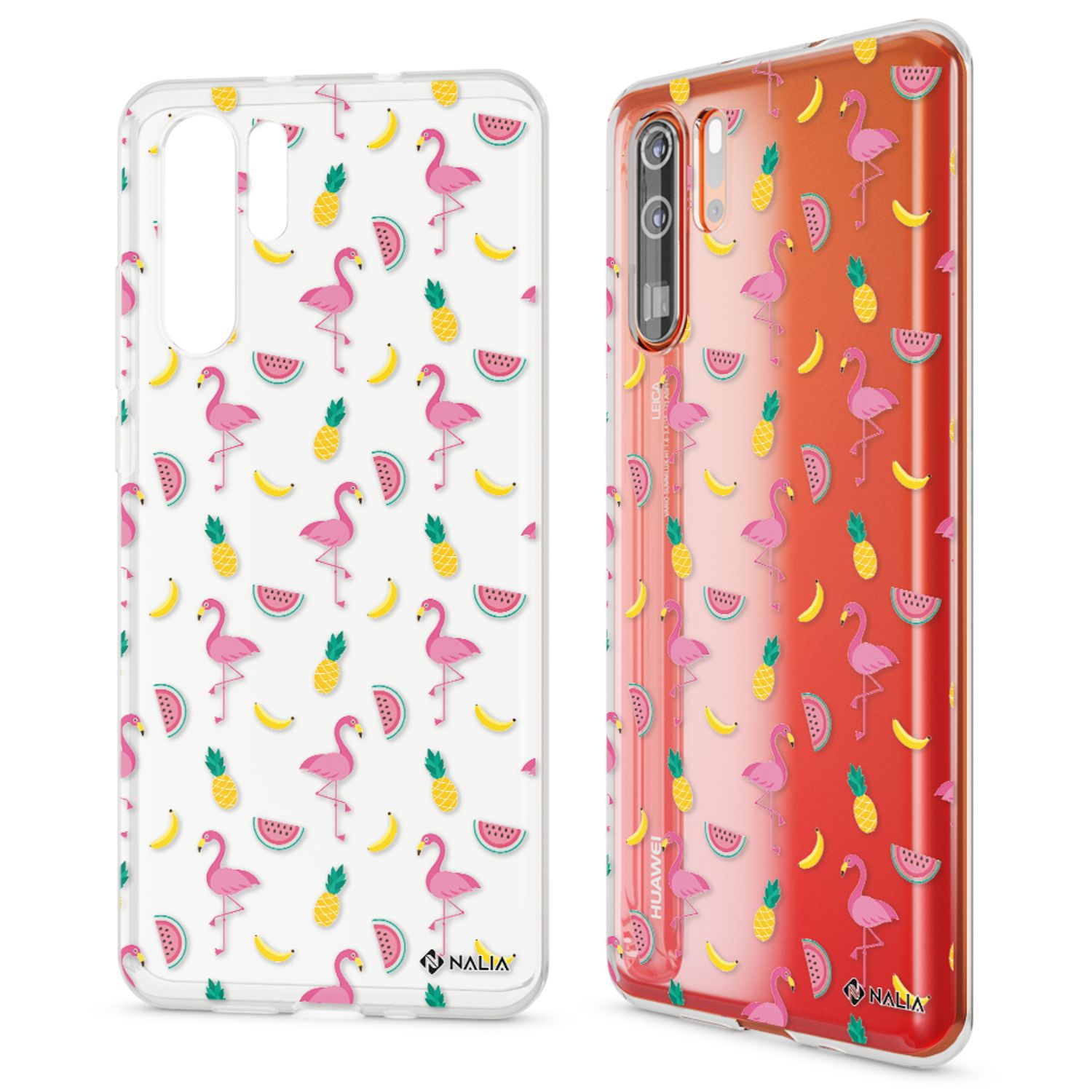 NALIA Hülle für Huawei P30 Pro, Motiv Handyhülle Slim Silikon Case Crystal Cover Pinguine NALIA