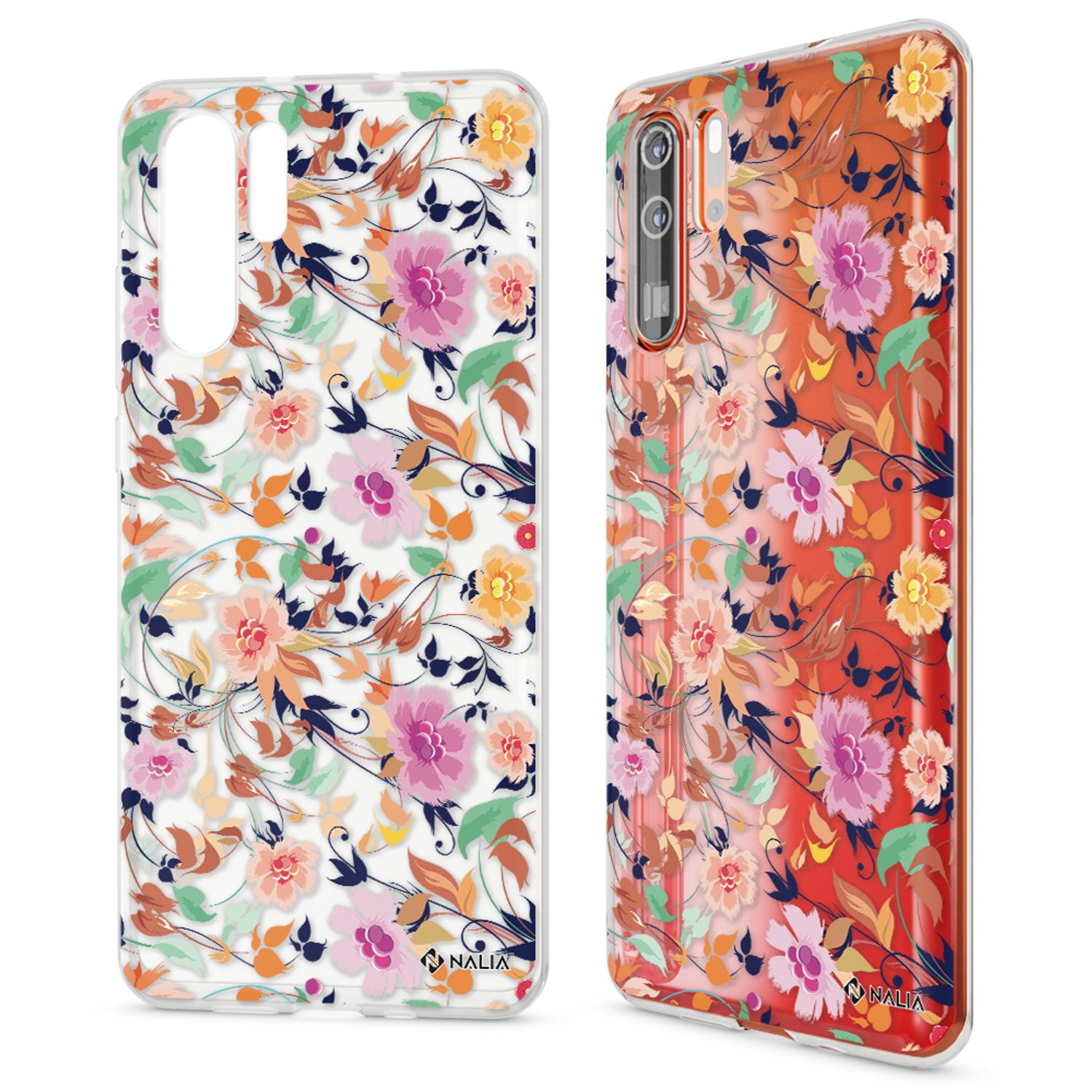NALIA Hülle für Huawei P30 Pro, Motiv Handyhülle Slim Silikon Case Crystal Cover NALIA