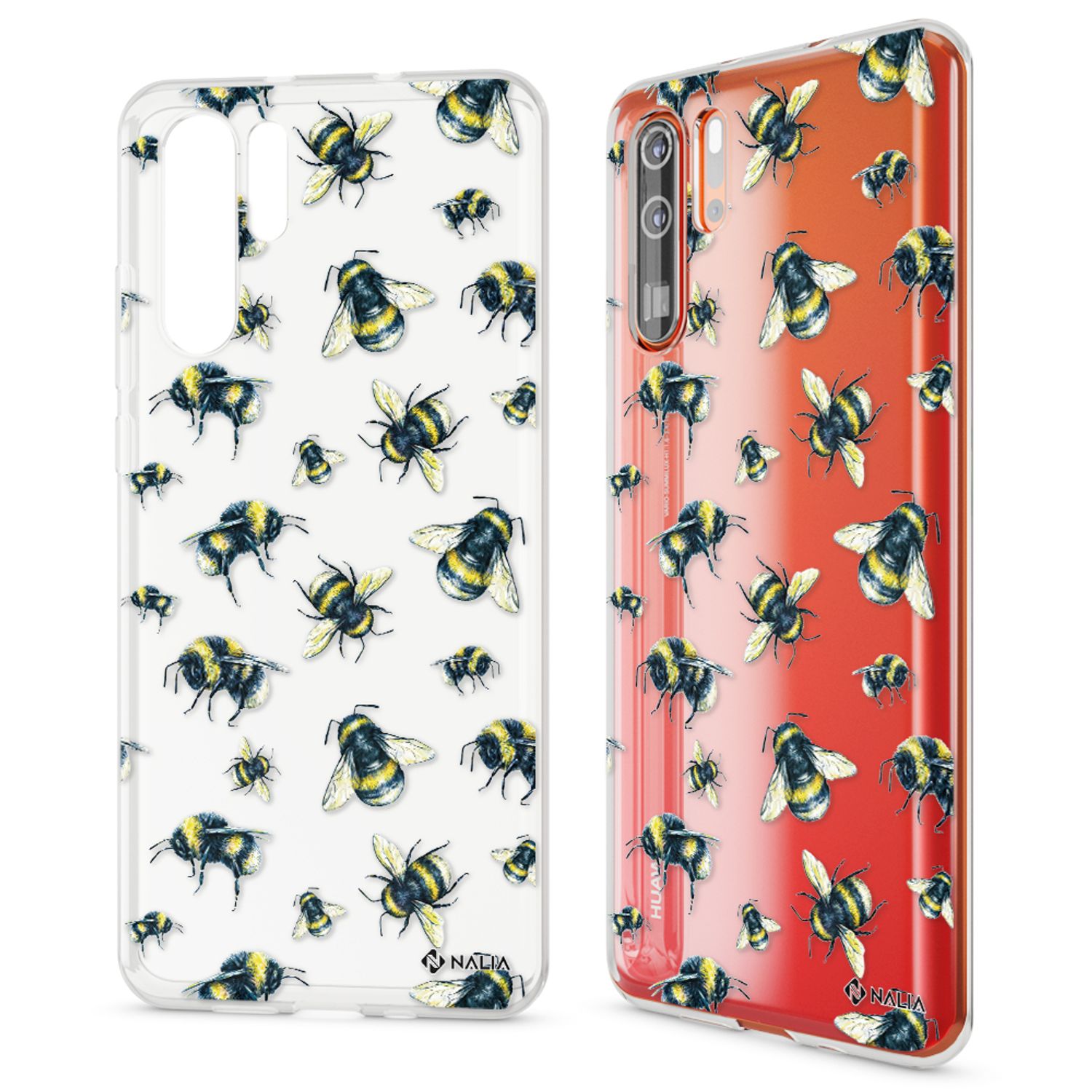 NALIA Hülle für Huawei P30 Pro, Motiv Handyhülle Slim Silikon Case Crystal Cover Kolibri NALIA