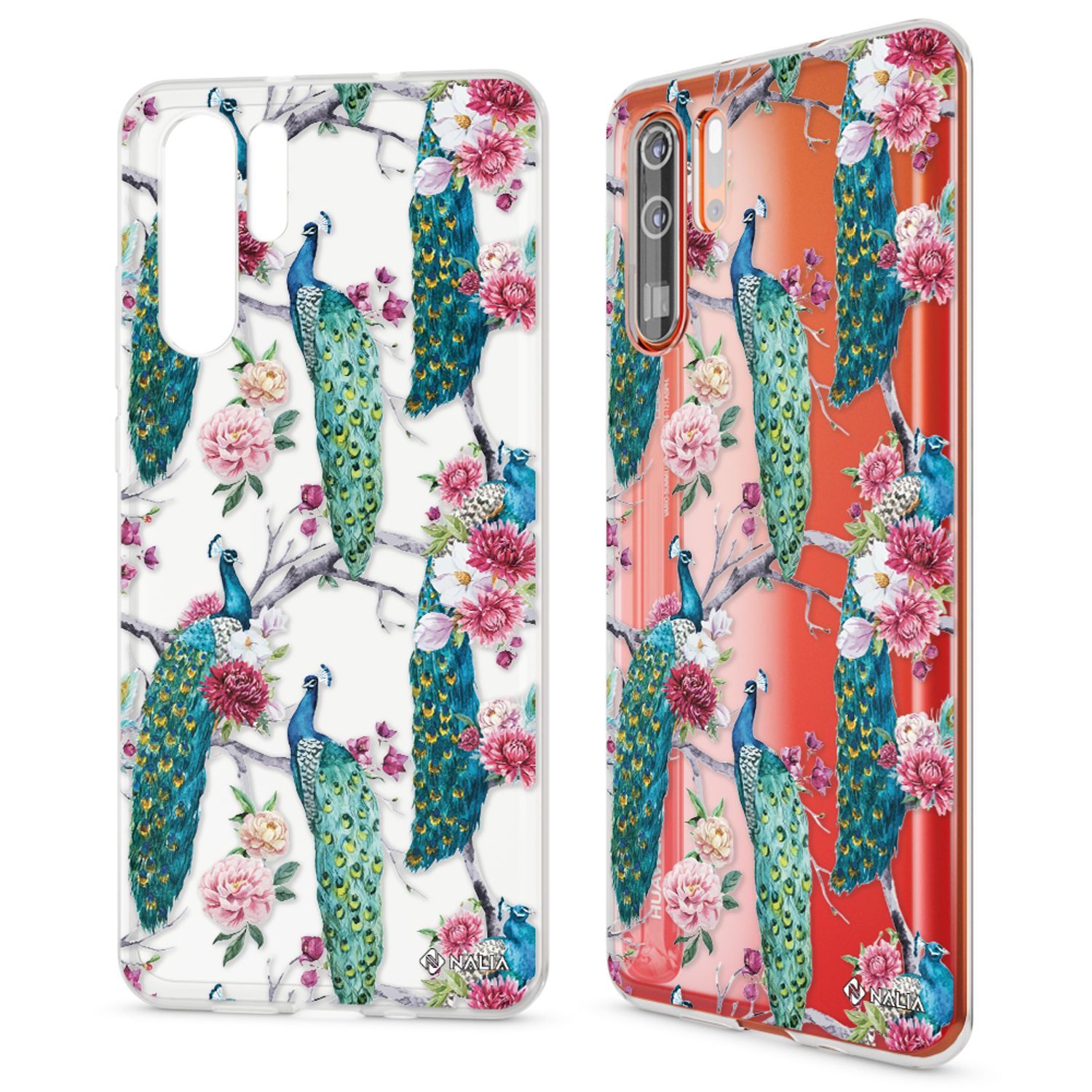 NALIA Hülle für Huawei P30 Pro, Motiv Handyhülle Slim Silikon Case Crystal Cover Kolibri NALIA