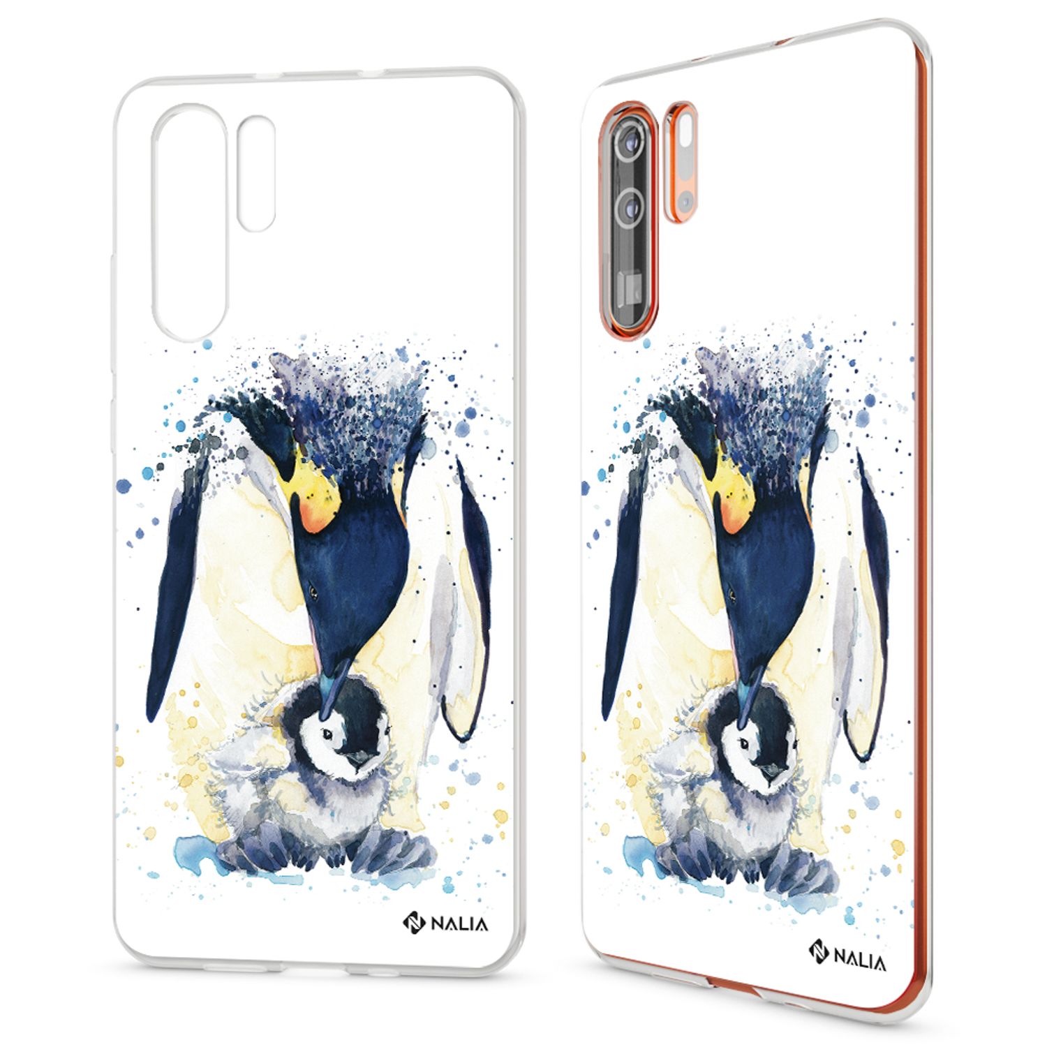NALIA Hülle für Huawei P30 Pro, Motiv Handyhülle Slim Silikon Case Crystal Cover Lemur NALIA