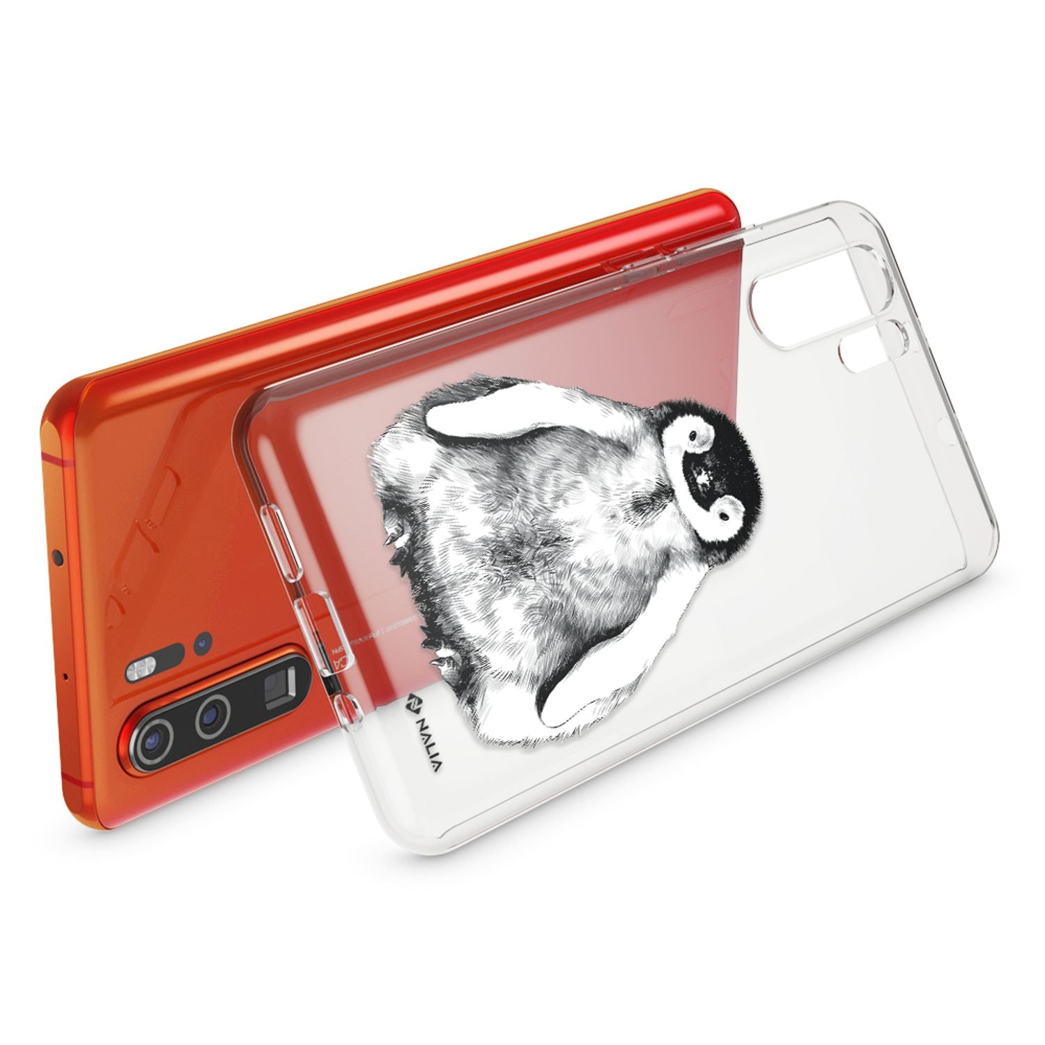 NALIA Hülle für Huawei P30 Pro, Motiv Handyhülle Slim Silikon Case Crystal Cover Meerjungfrau Grün NALIA