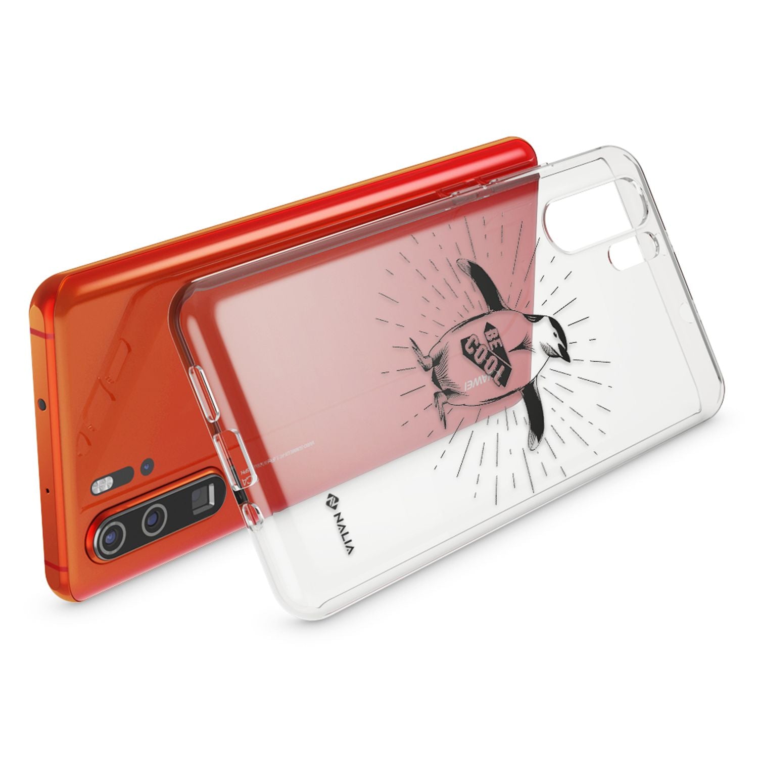 NALIA Hülle für Huawei P30 Pro, Motiv Handyhülle Slim Silikon Case Crystal Cover NALIA