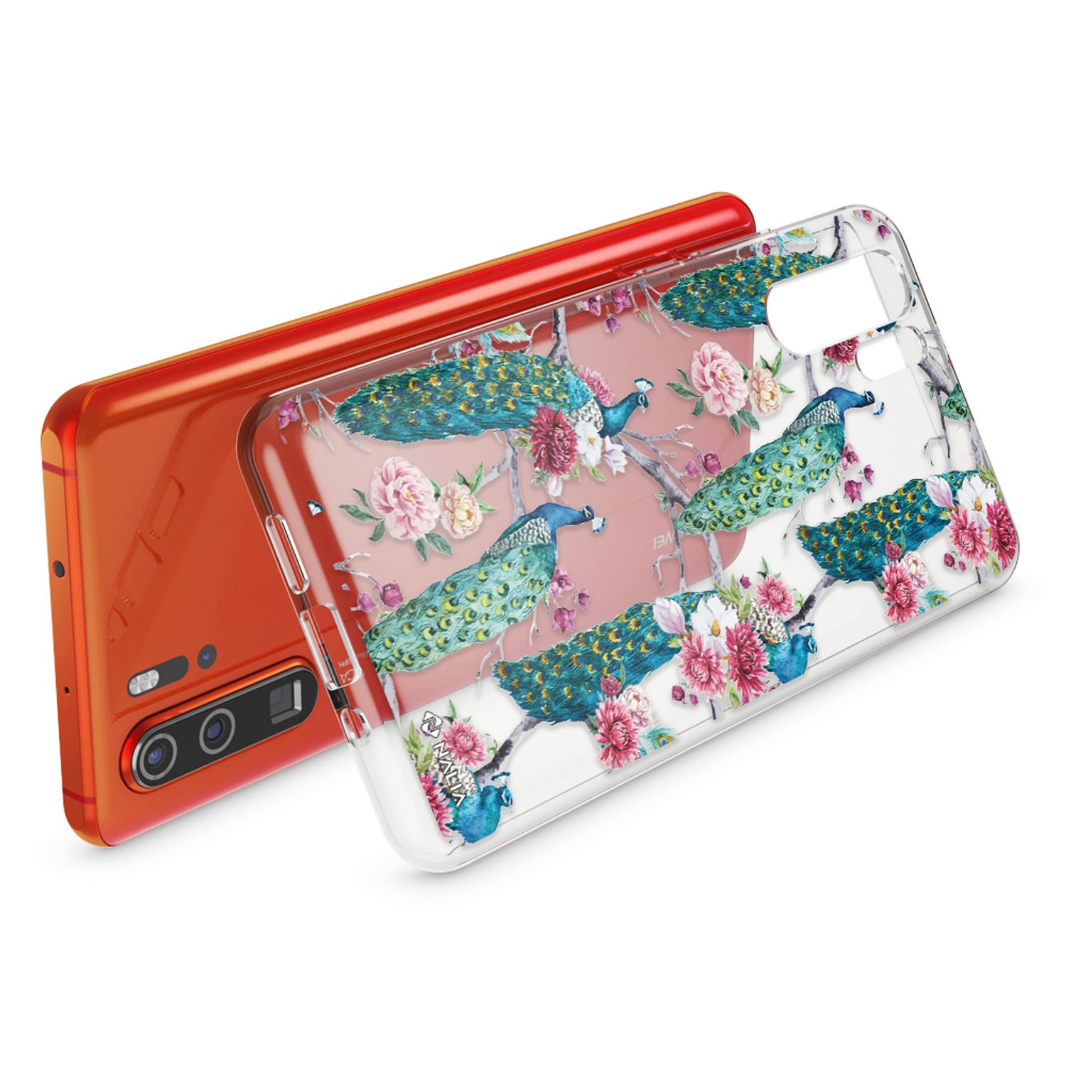 NALIA Hülle für Huawei P30 Pro, Motiv Handyhülle Slim Silikon Case Crystal Cover Kolibri NALIA