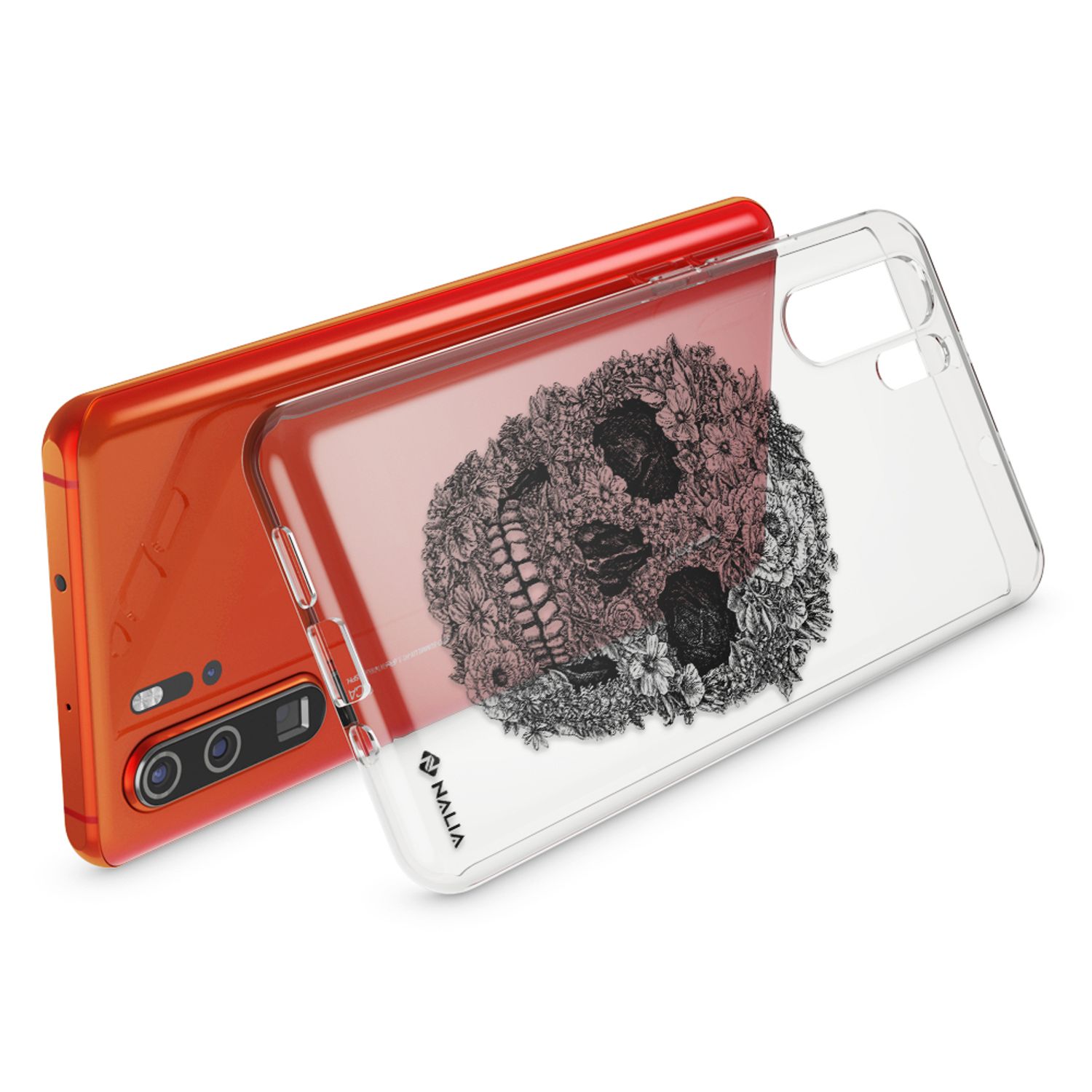 NALIA Hülle für Huawei P30 Pro, Motiv Handyhülle Slim Silikon Case Crystal Cover Storch NALIA