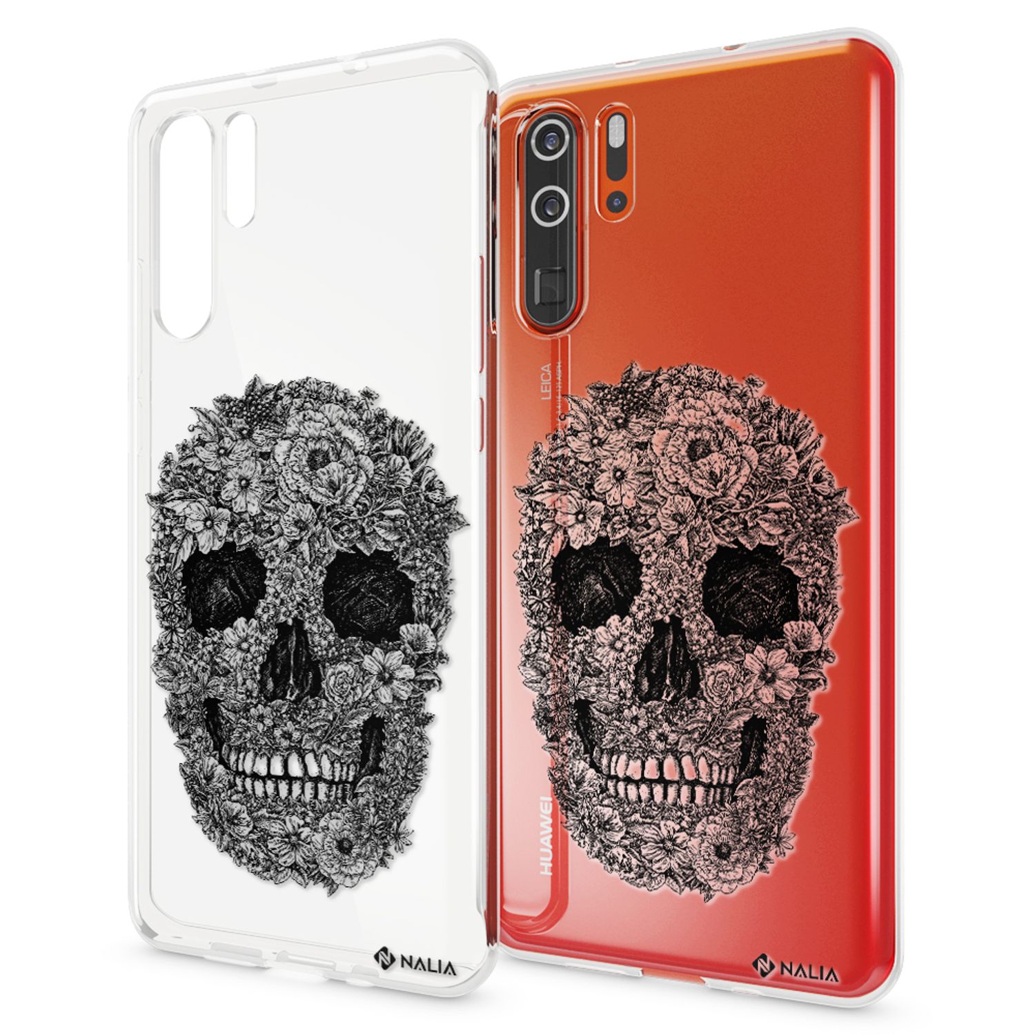 NALIA Hülle für Huawei P30 Pro, Motiv Handyhülle Slim Silikon Case Crystal Cover Storch NALIA