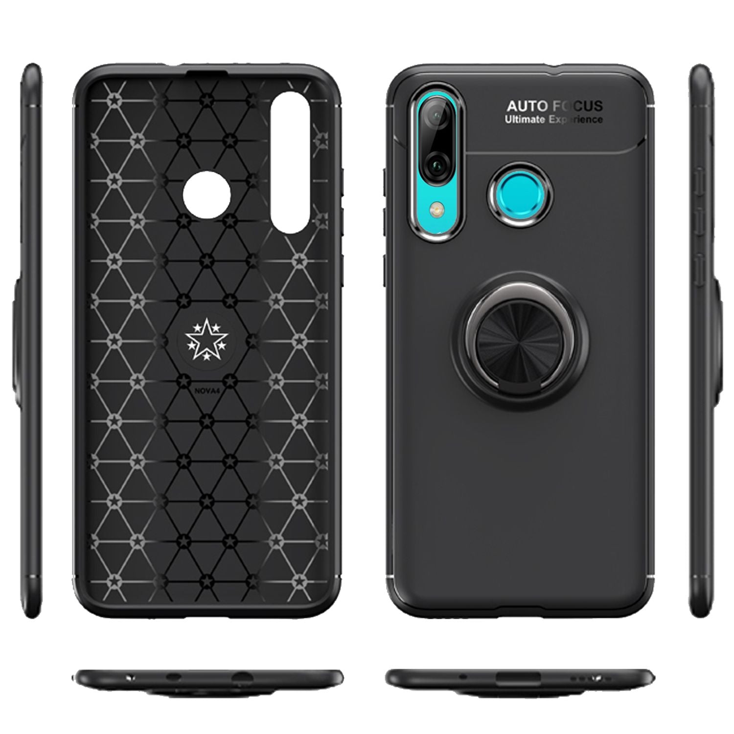 NALIA Ring Hülle für Huawei P smart 2019, Magnetische Silikon Handy Hülle Cover Default Title NALIA Protective Hülle