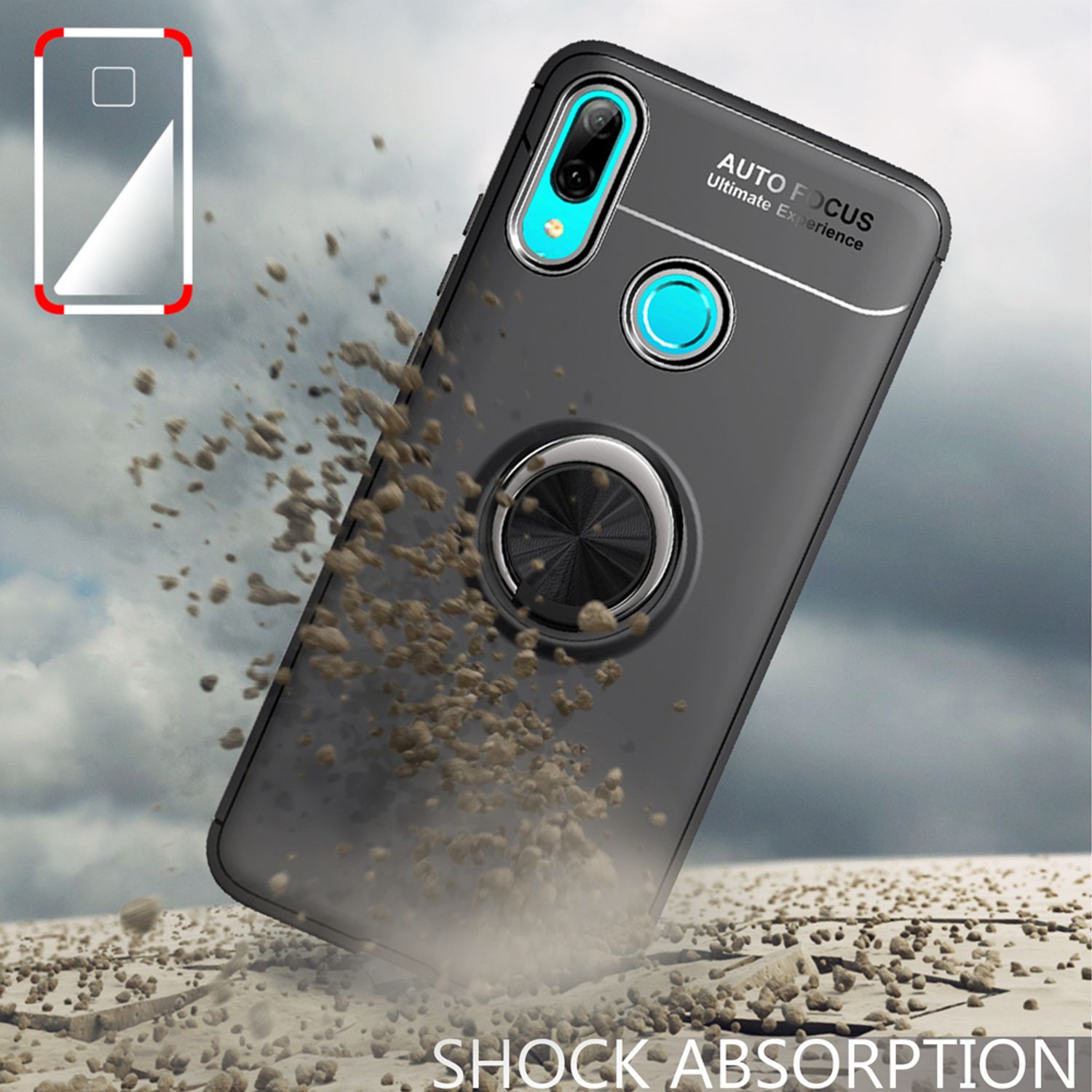 NALIA Ring Hülle für Huawei P smart 2019, Magnetische Silikon Handy Hülle Cover Default Title NALIA Protective Hülle