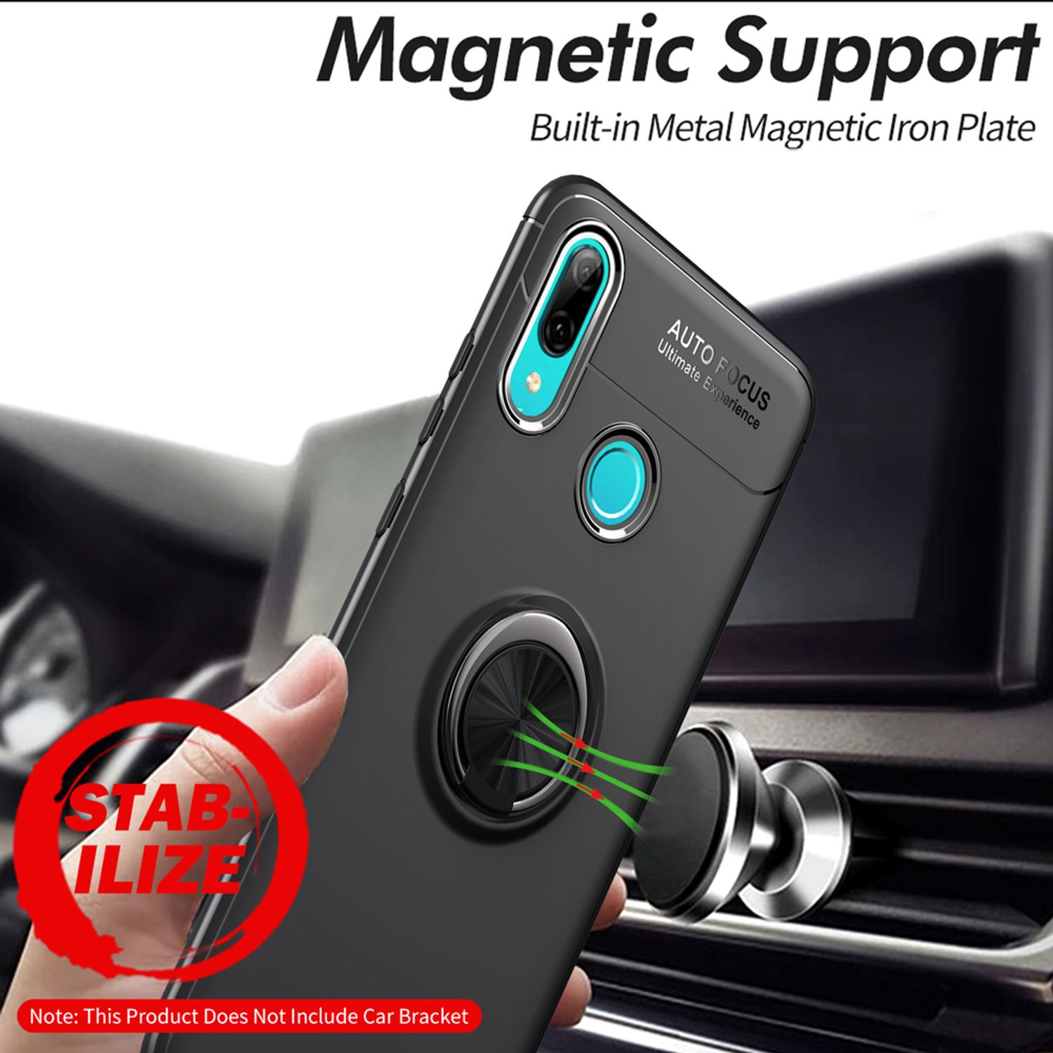 NALIA Ring Hülle für Huawei P smart 2019, Magnetische Silikon Handy Hülle Cover Default Title NALIA Protective Hülle