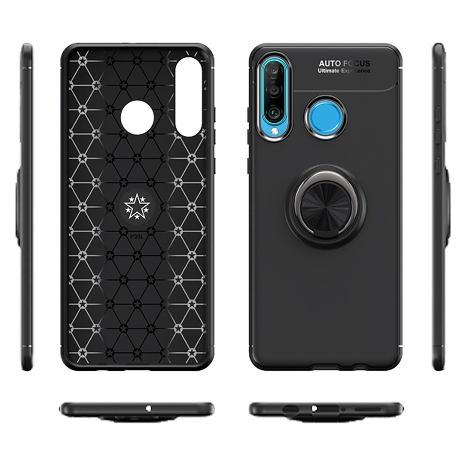 NALIA Ring Hülle für Huawei P30 Lite, Magnetische Handyhülle für KFZ Halterung Default Title NALIA Protective Hülle