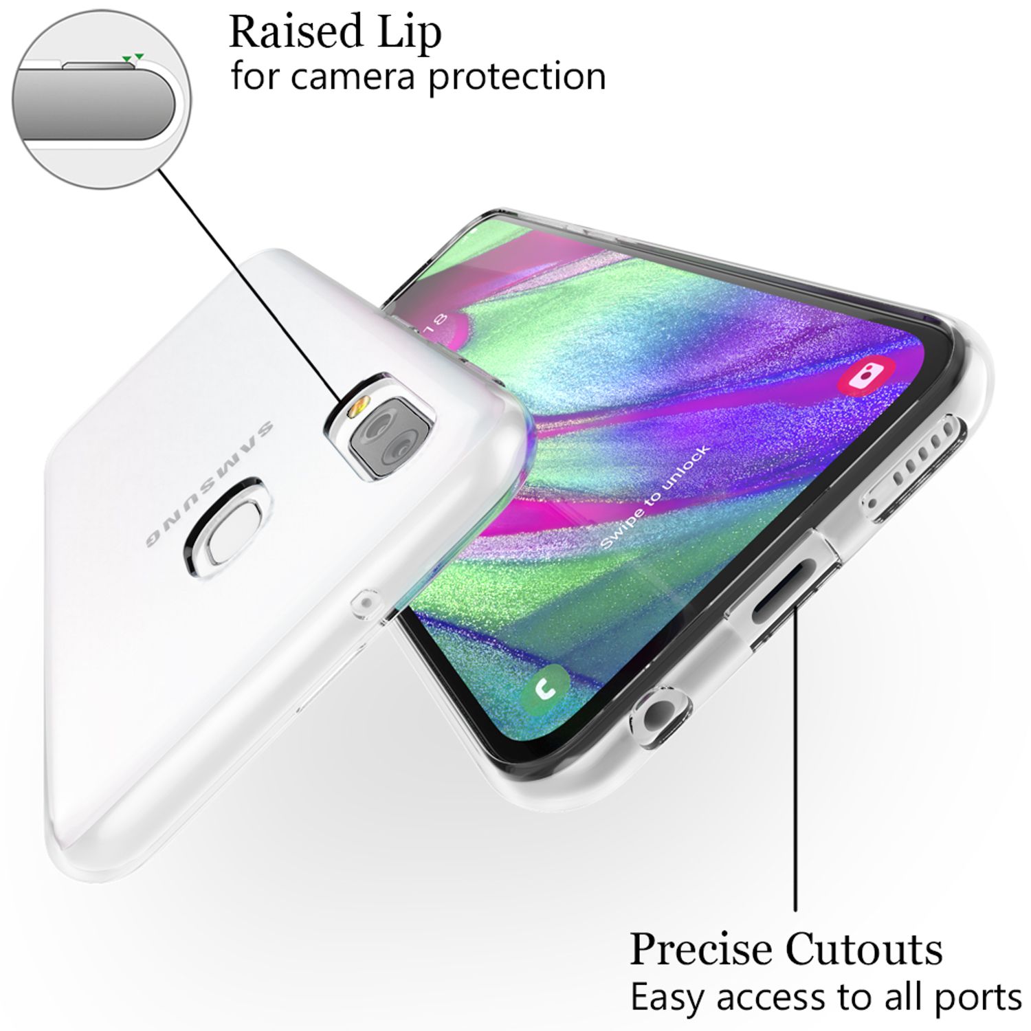 NALIA Handyhülle für Samsung Galaxy A20e Hülle, Dünne Durchsichtige ßSchutzhülle Default Title NALIA Transparente Hülle