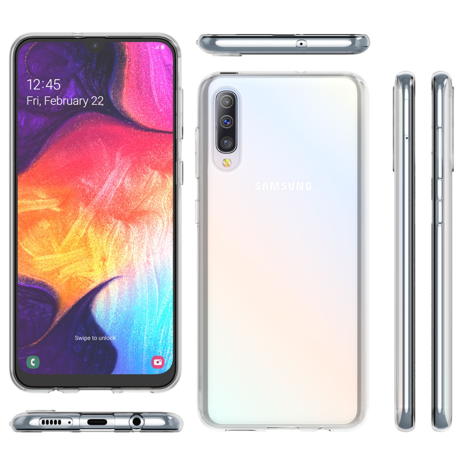 NALIA Handyhülle für Samsung Galaxy A50 Hülle, Durchsichtige Silikon Schutzhülle Default Title NALIA Transparente Hülle