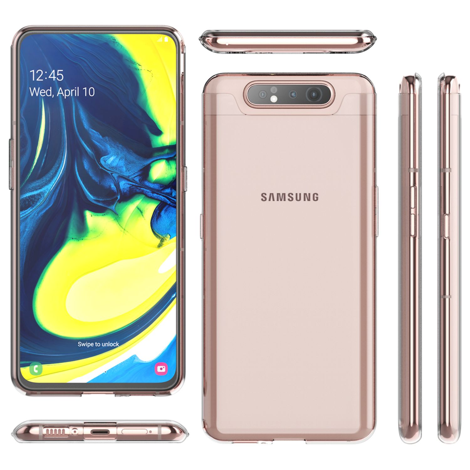 NALIA Handyhülle für Samsung Galaxy A80 Hülle, Dünne Silikon Schutzhülle Case Default Title NALIA Transparente Hülle
