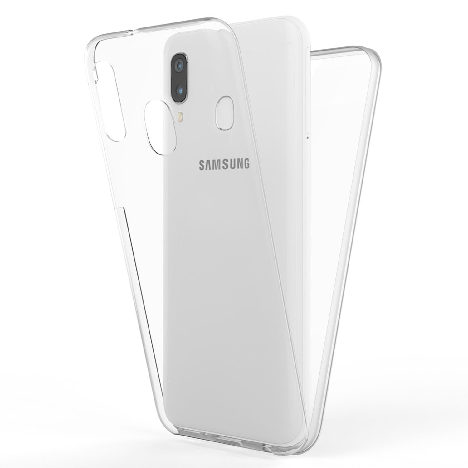 NALIA Handy Hülle für Samsung Galaxy A40, 360 Grad Slim Schutz Case Cover Tasche Default Title NALIA Transparente Hülle