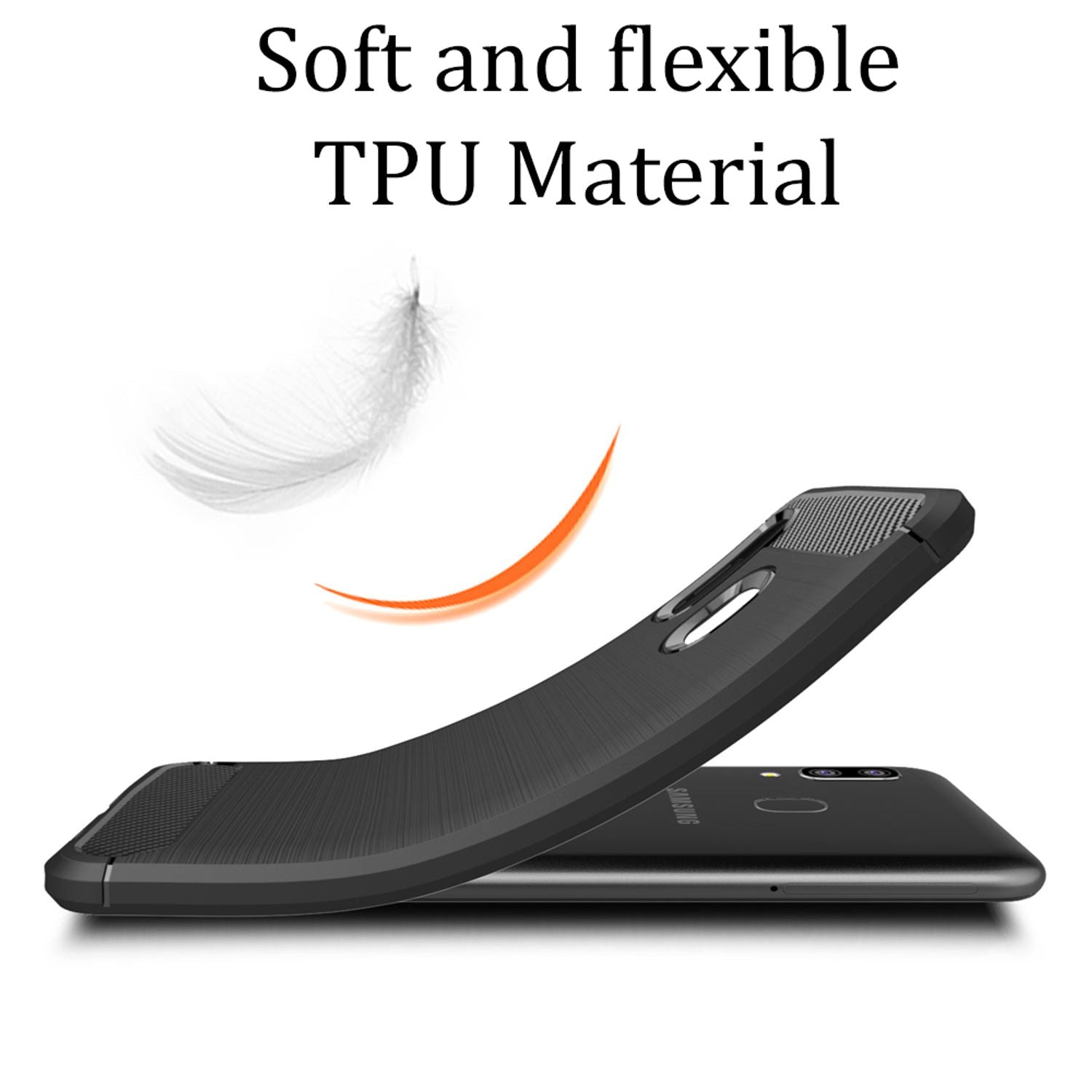 NALIA Handyhülle für Samsung Galaxy A20e Hülle, Karbon Stylische Handyhülle Default Title NALIA Protective Hülle