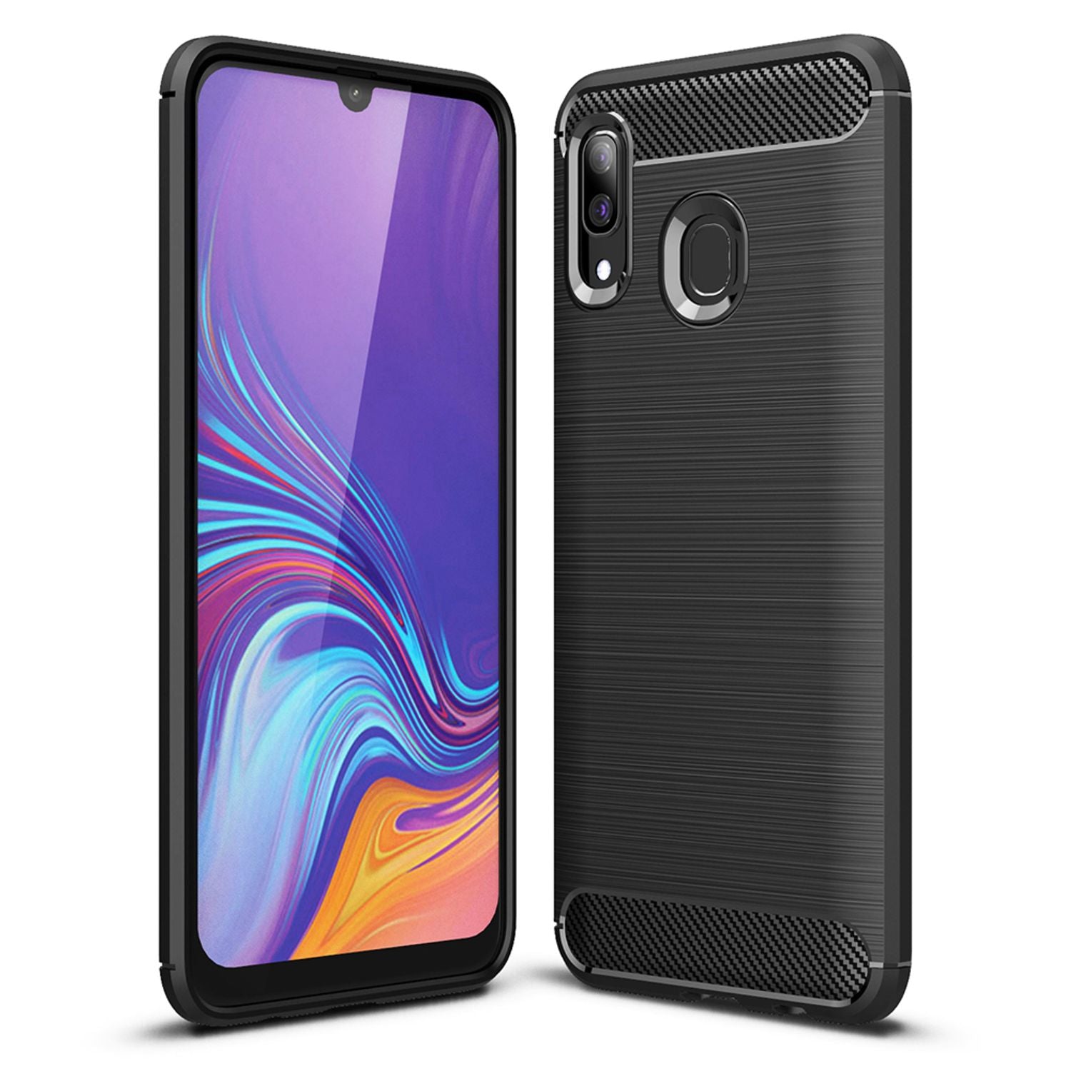 NALIA Handyhülle für Samsung Galaxy A40 Hülle, Karbon Stylische Handyhülle Default Title NALIA Protective Hülle