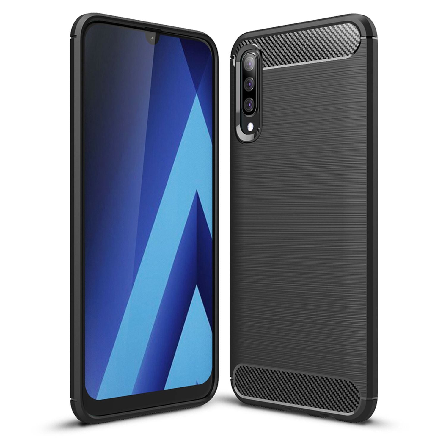 NALIA Handyhülle für Samsung Galaxy A50 Hülle, Karbon Stylische Handyhülle Default Title NALIA Protective Hülle