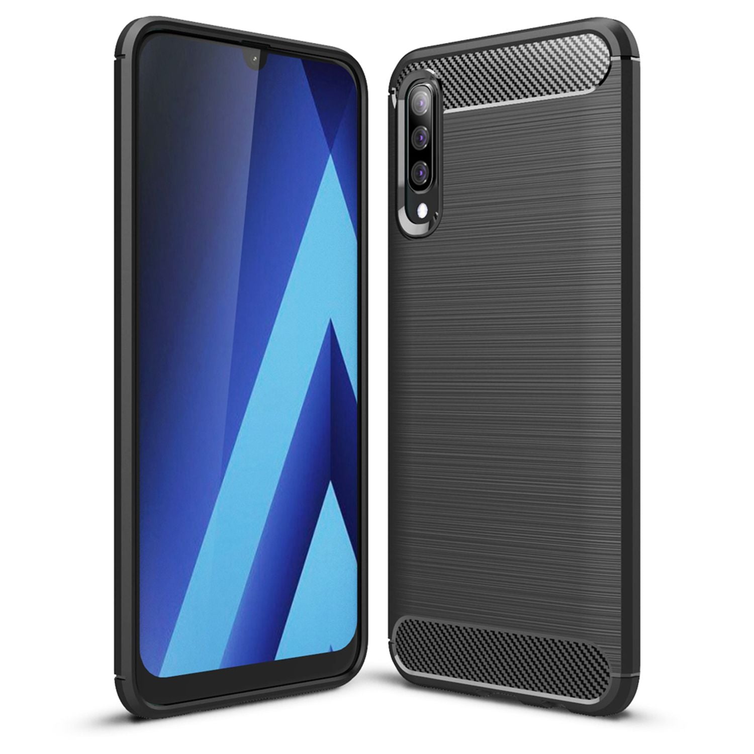 NALIA Design Case für Samsung Galaxy A70 Hülle, Karbon Stylische Handyhülle Default Title NALIA Protective Hülle