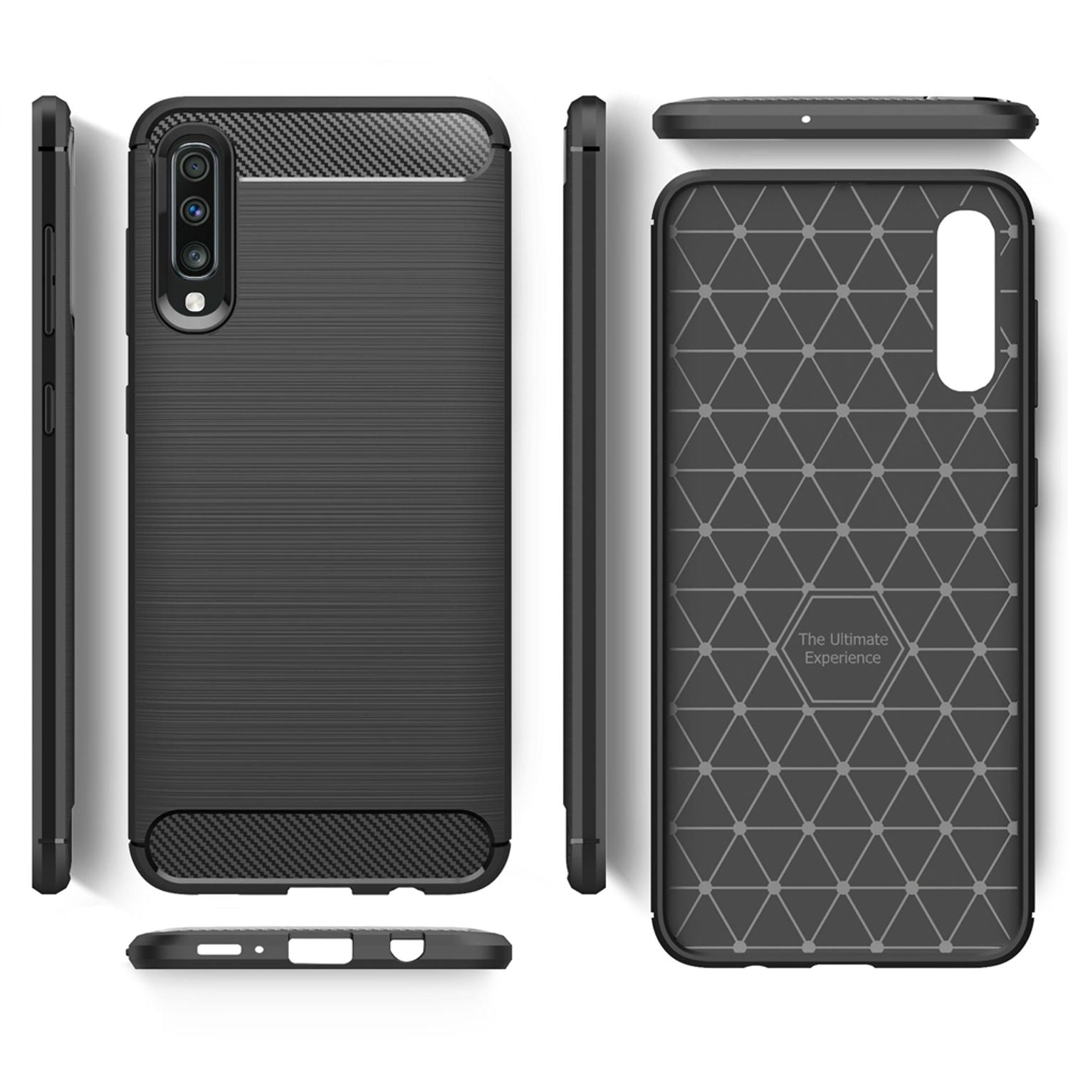 NALIA Design Case für Samsung Galaxy A70 Hülle, Karbon Stylische Handyhülle Default Title NALIA Protective Hülle