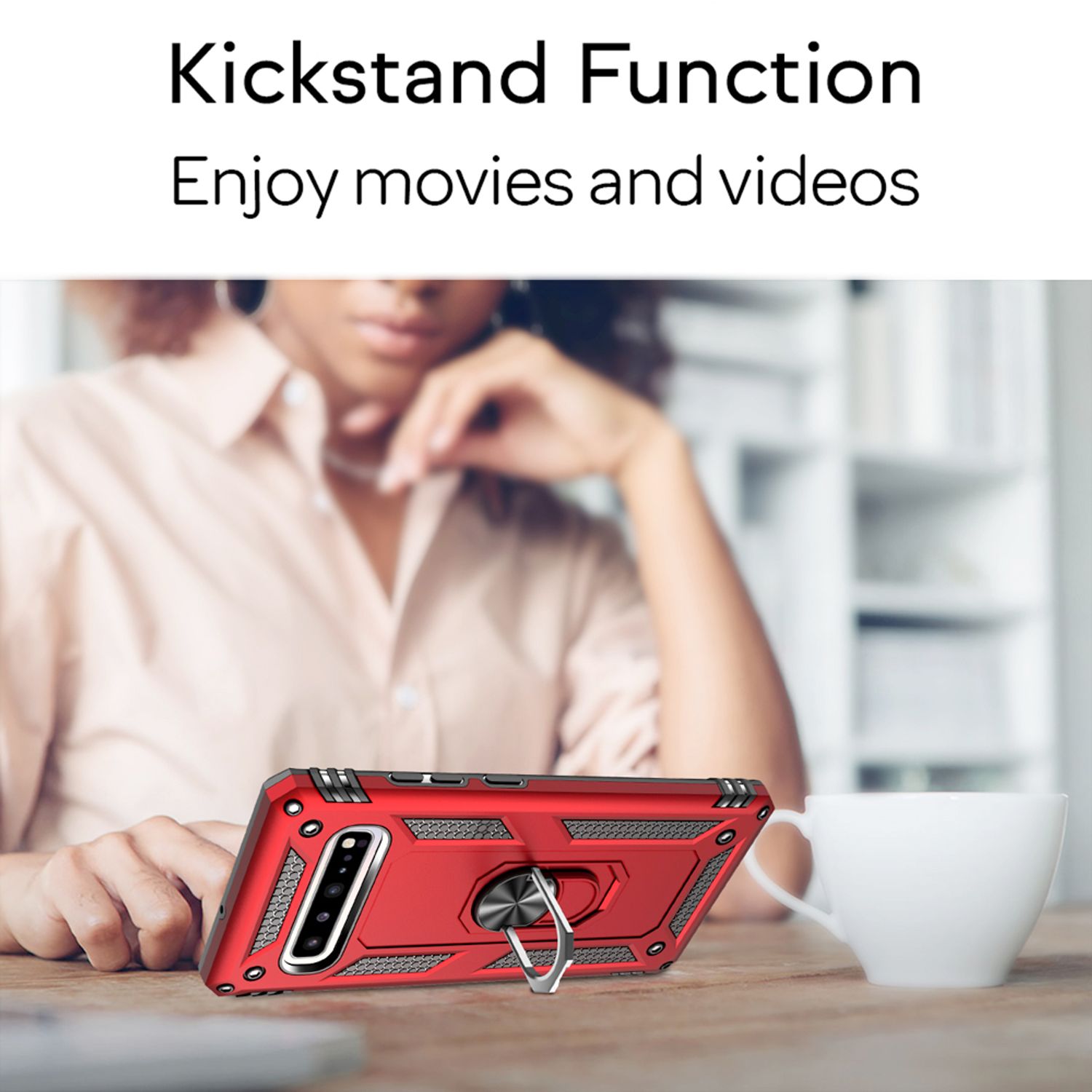 NALIA Ring Handy Hülle für Samsung Galaxy S10 5G, 360 Grad Schutz Case Cover