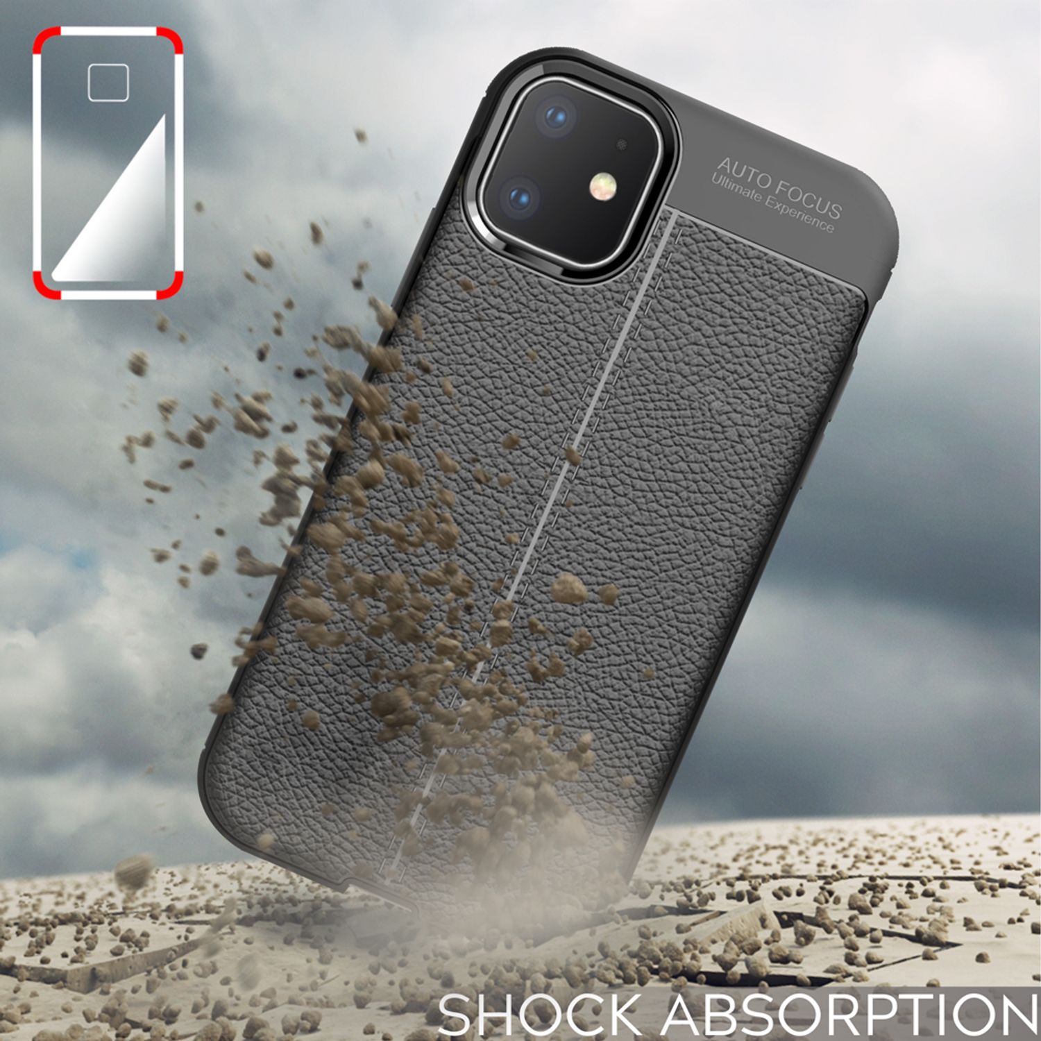 NALIA Handyhülle für Apple iPhone 11 Hülle, Leder Optik Stylische Handyhülle Default Title NALIA Protective Hülle