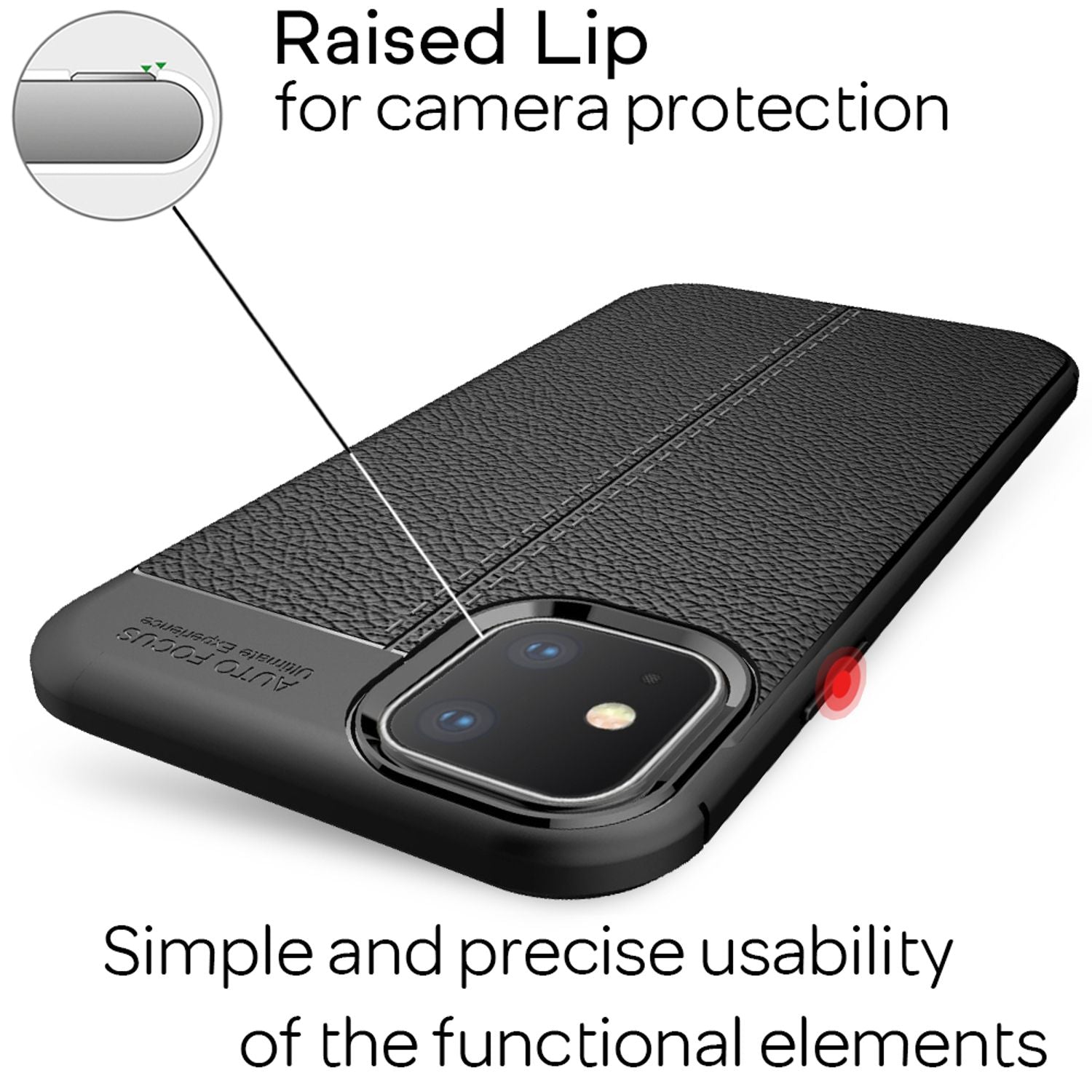 NALIA Handyhülle für Apple iPhone 11 Hülle, Leder Optik Stylische Handyhülle Default Title NALIA Protective Hülle