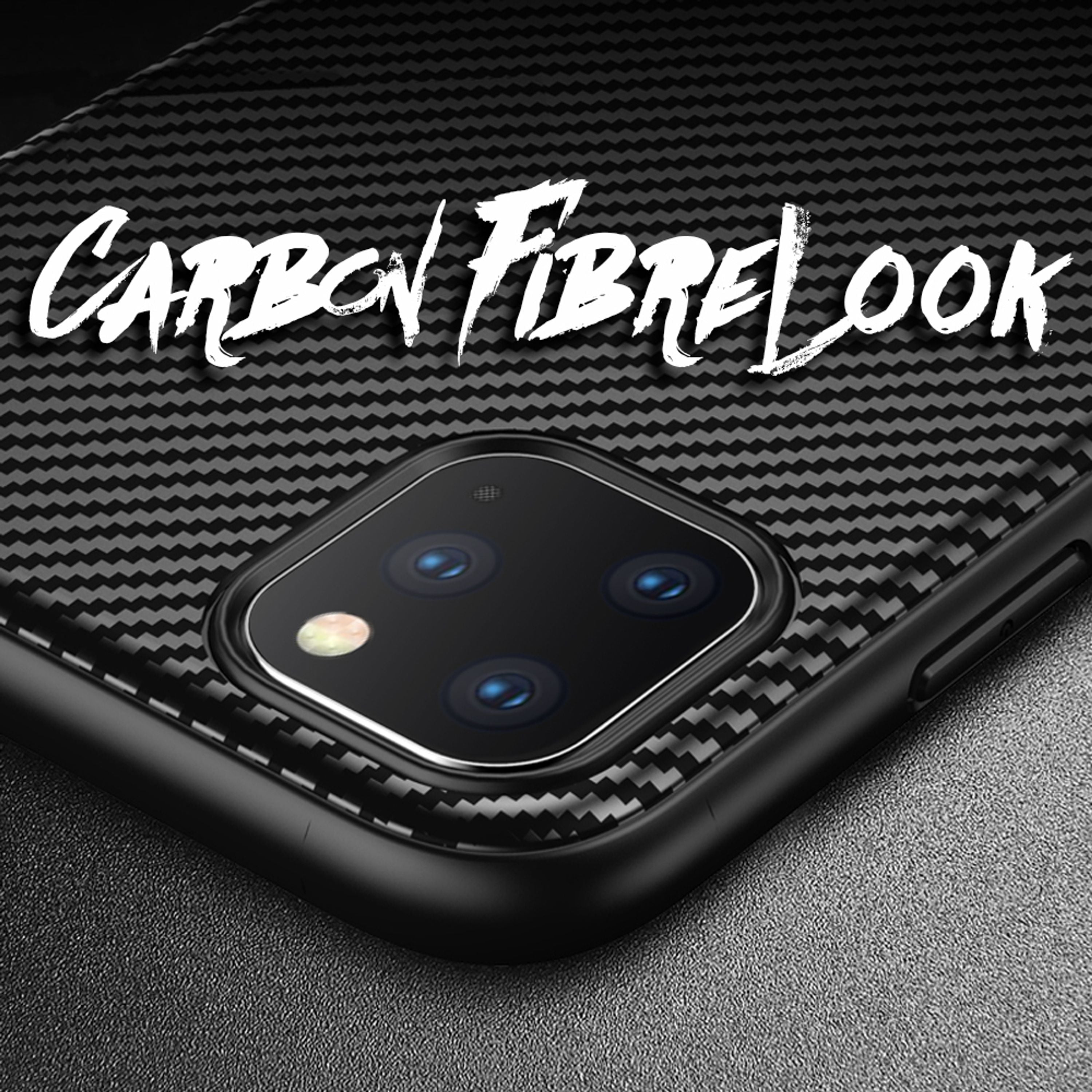 NALIA Carbon Look Handy Hülle für iPhone11 Pro, TPU Case Cover Bumper Schutz Default Title NALIA Protective Hülle