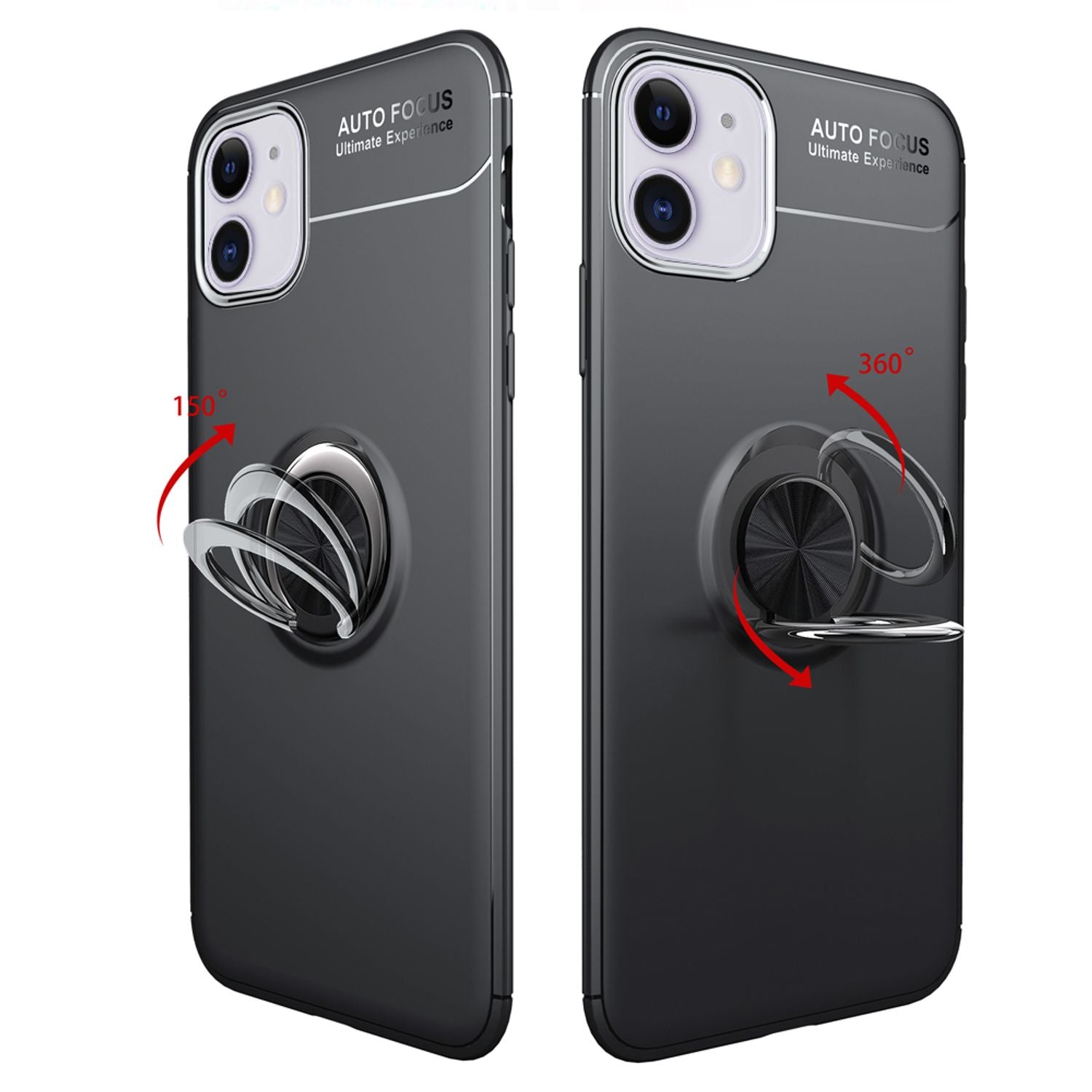NALIA Ring Handyhülle für iPhone 11, Schutz Cover Magnetisch Silikon Case Bumper Etui NALIA Protective Hülle