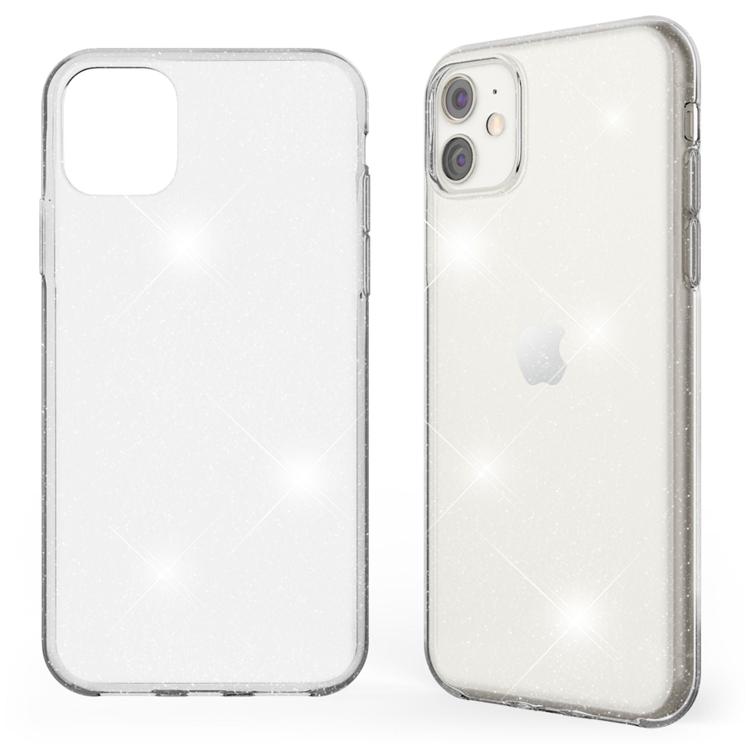 NALIA Glitzer Handyhülle für Apple iPhone 11 Hülle, Bling Silikon Handyhülle Cover