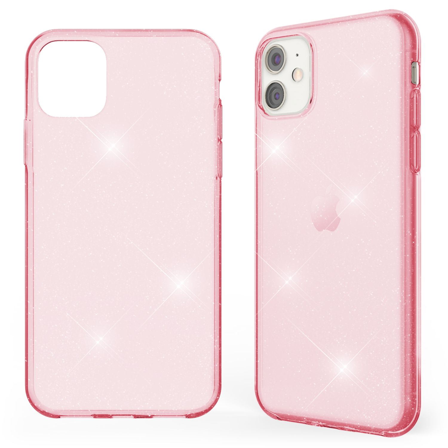 NALIA Glitzer Handyhülle für Apple iPhone 11 Hülle, Bling Silikon Handyhülle Cover