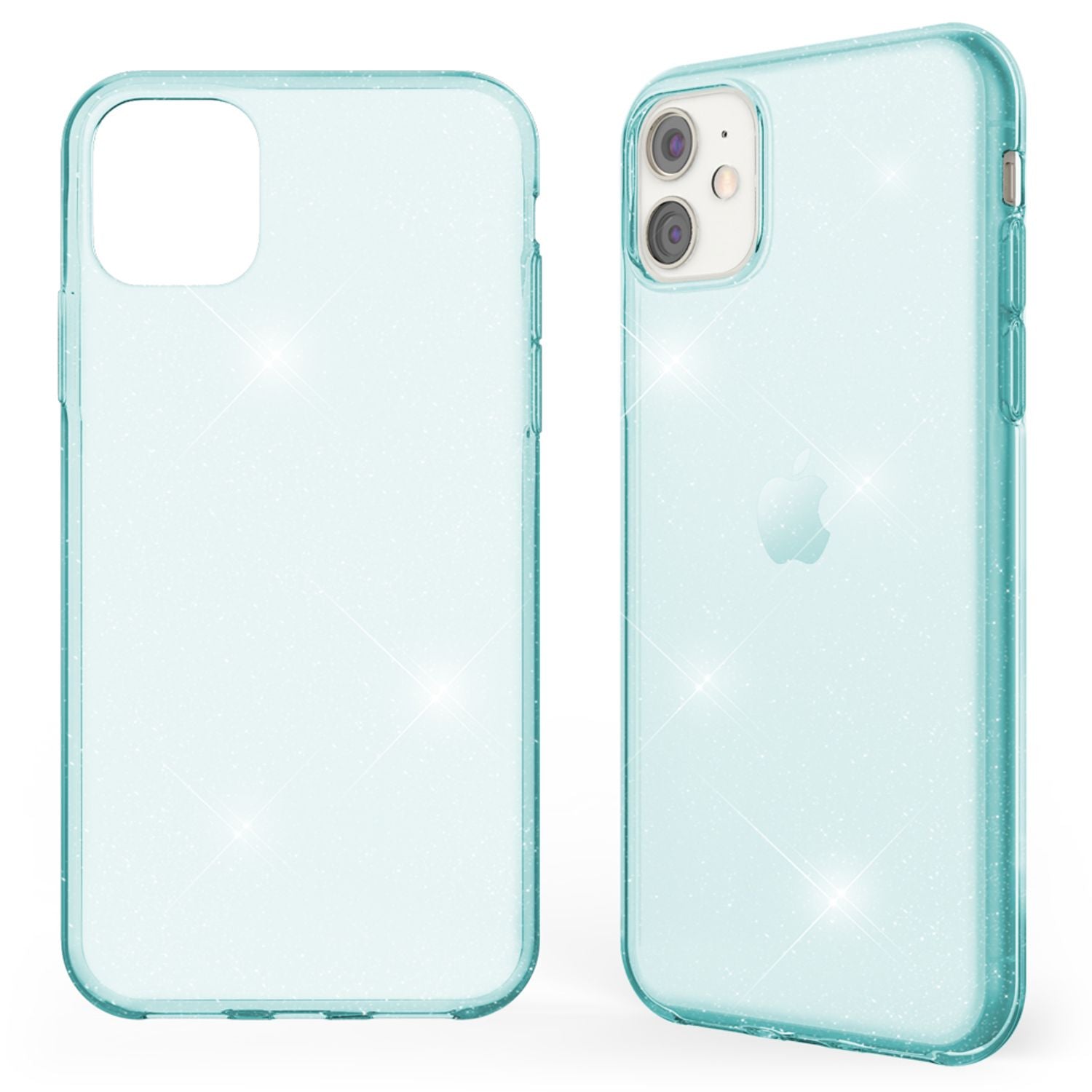 NALIA Glitzer Handyhülle für Apple iPhone 11 Hülle, Bling Silikon Handyhülle Cover