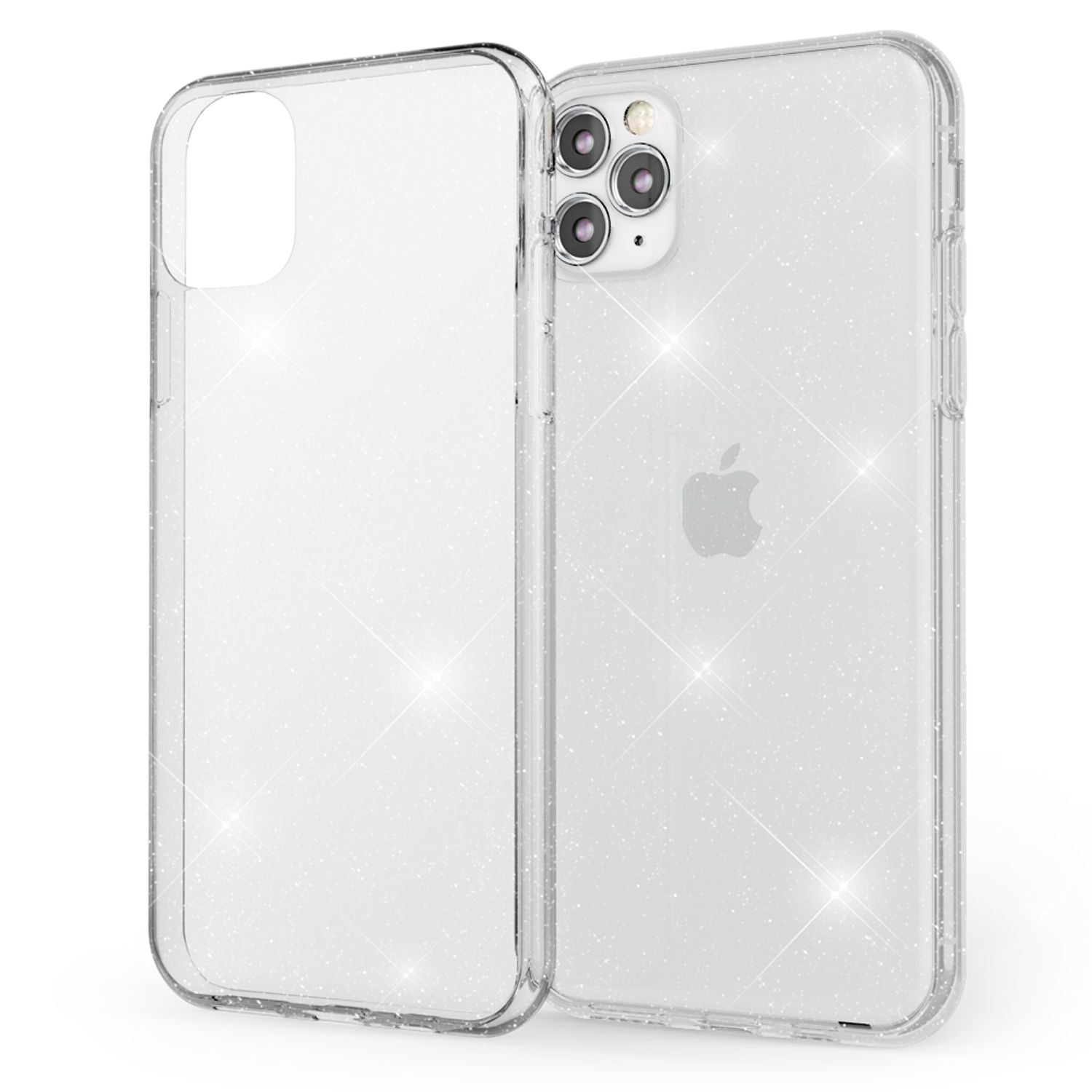 NALIA Glitzer Handy Hülle für iPhone 11 Pro Max, Schutz Case Cover Tasche Bumper