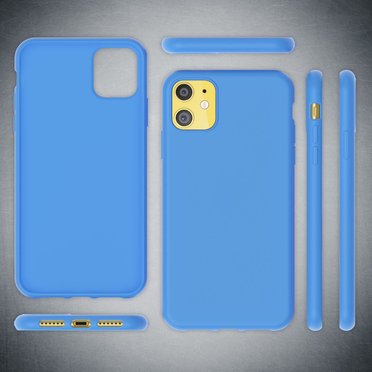 NALIA Neon Handy Hülle für iPhone 11, Soft case & Silikon Bumper Cover Schutz Blau NALIA Protective Hülle