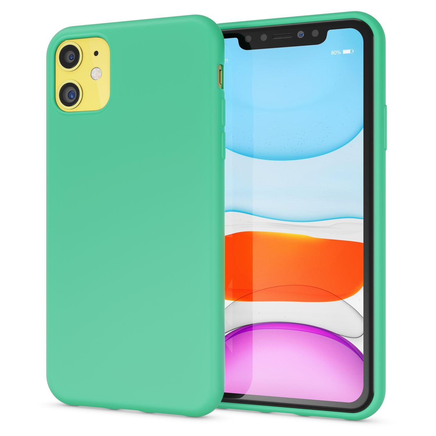 NALIA Neon Handy Hülle für iPhone 11, Soft case & Silikon Bumper Cover Schutz Grün NALIA Protective Hülle