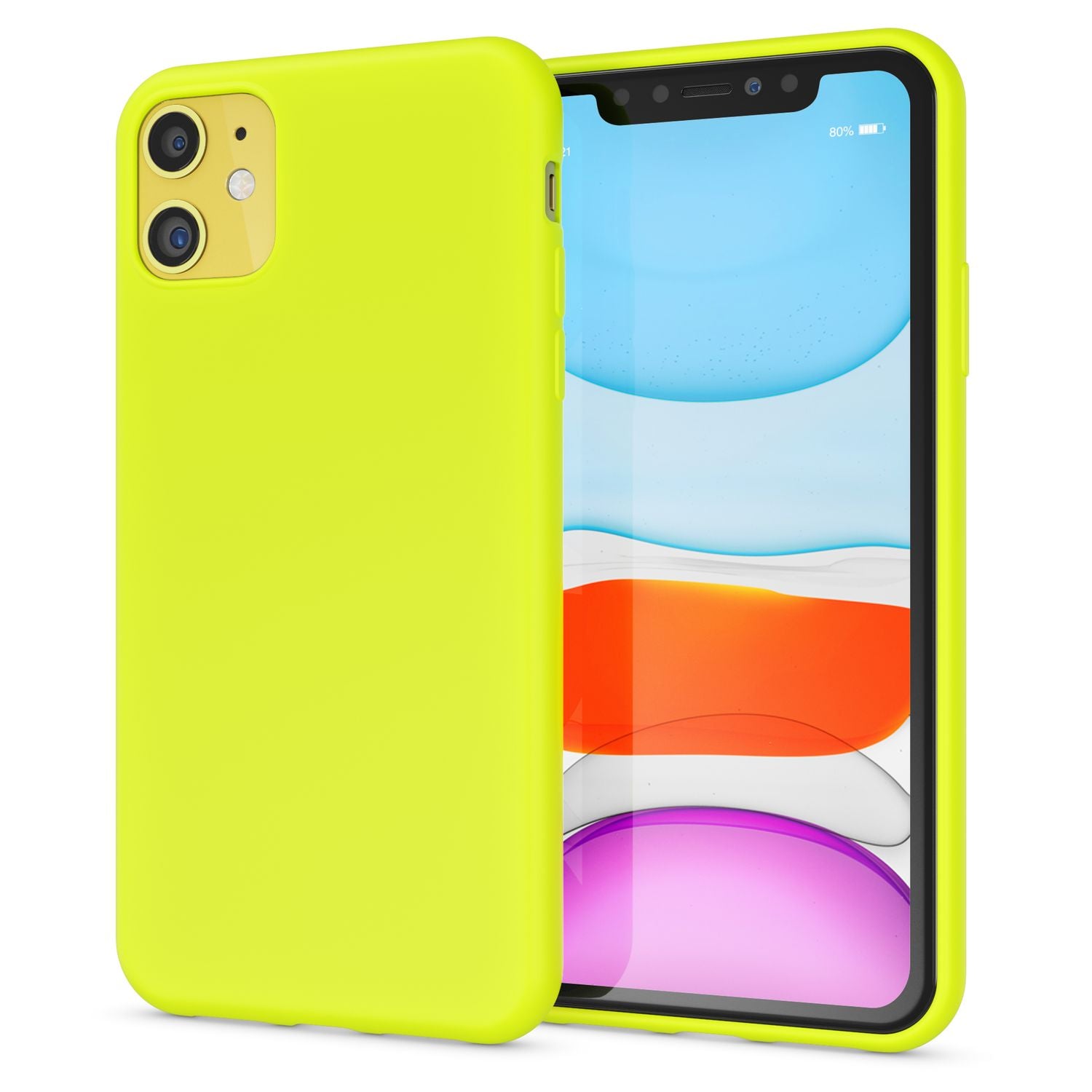 NALIA Neon Handy Hülle für iPhone 11, Soft case & Silikon Bumper Cover Schutz Gelb NALIA Protective Hülle