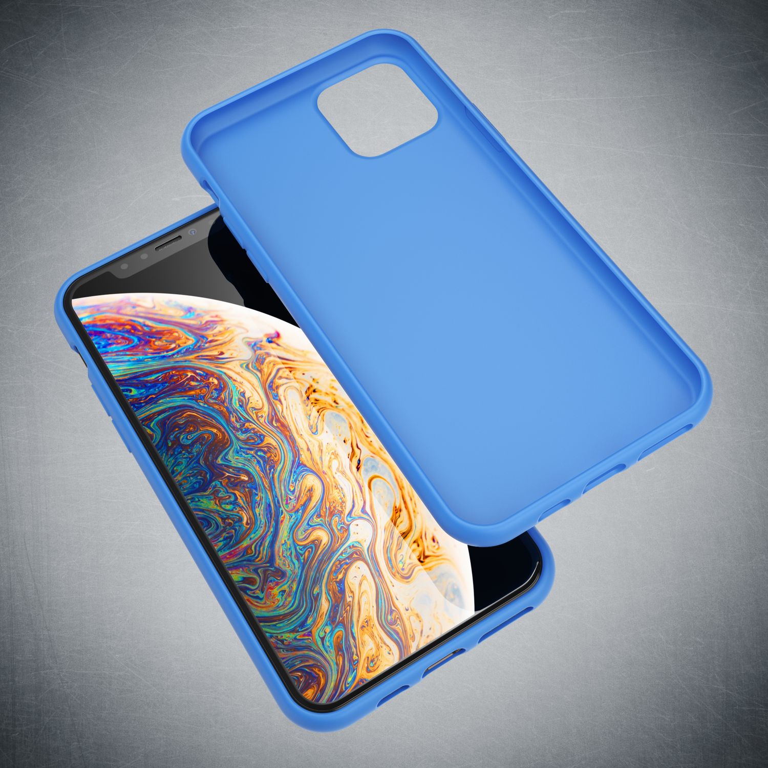 NALIA Neon Handy Hülle für iPhone 11 Pro, Slim Soft Case Silikon Bumper Cover Blau NALIA Protective Hülle