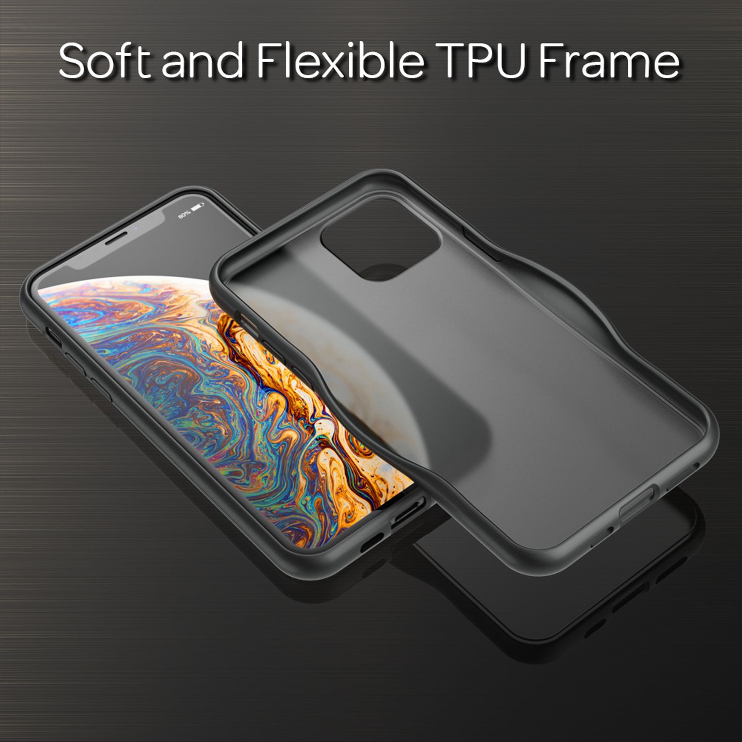 NALIA Handy Hülle für iPhone 11 Pro, Hard case & Silikon Bumper Cover Schutz