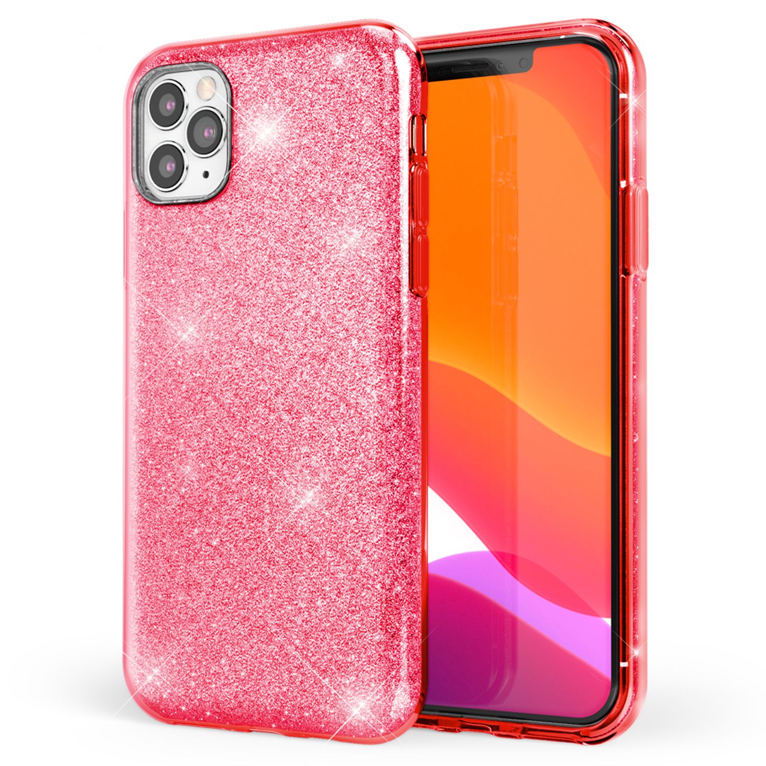 NALIA Glitzer Handyhülle kompatibel mit iPhone 11 Pro, Diamant Glitzer Handyhülle Cover