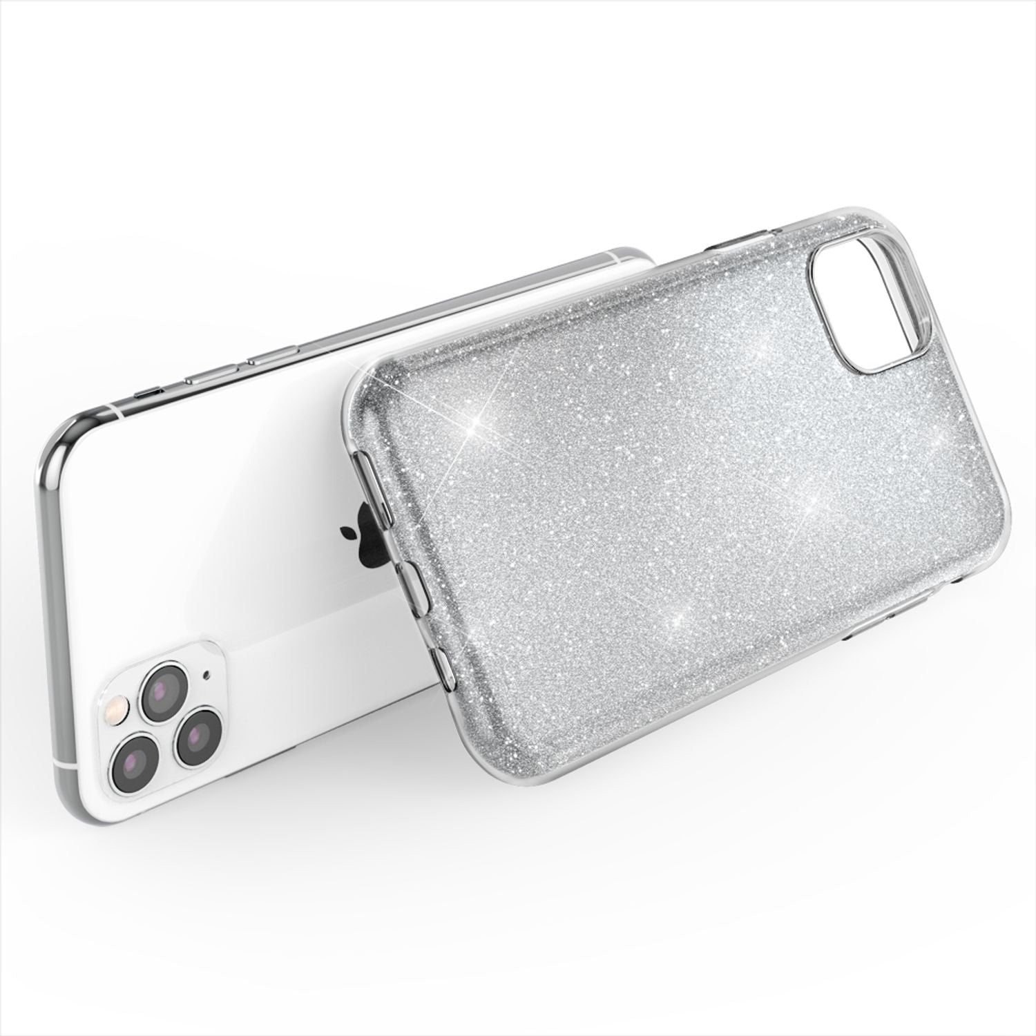NALIA Glitzer Handyhülle kompatibel mit iPhone 11 Pro, Diamant Glitzer Handyhülle Cover