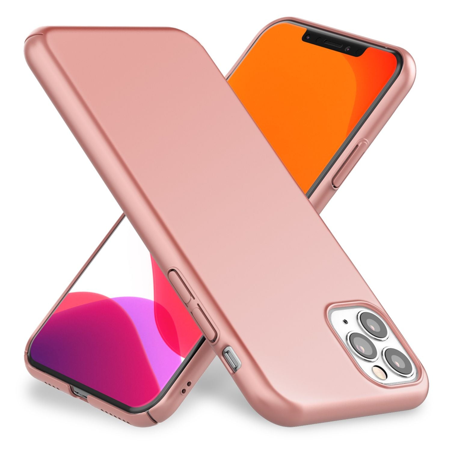 NALIA Handyhülle für iPhone 11 Pro, Schutz Case Cover Tasche Bumper Etui Schale Rose Gold NALIA SlimFit Hülle