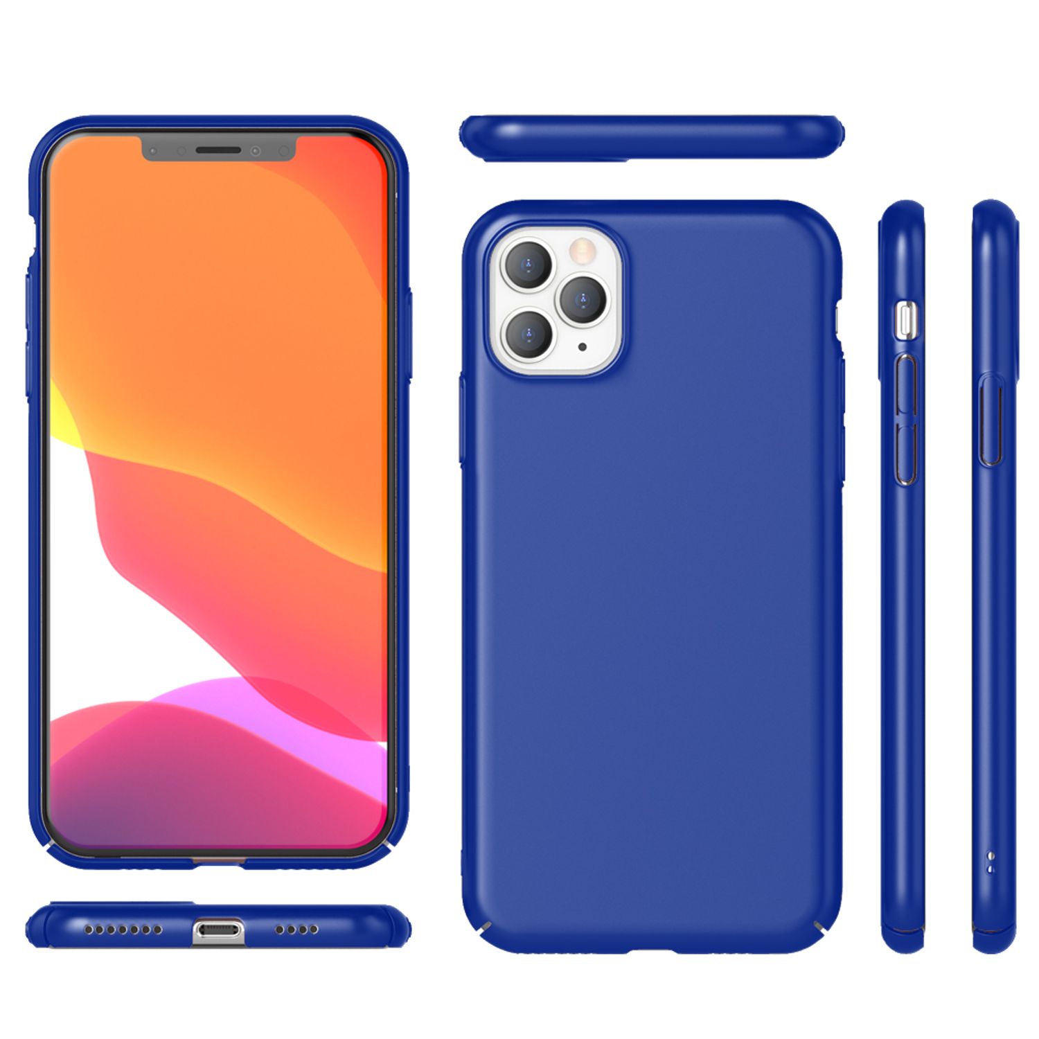 NALIA Handyhülle für iPhone 11 Pro, Schutz Case Cover Tasche Bumper Etui Schale Blau NALIA SlimFit Hülle
